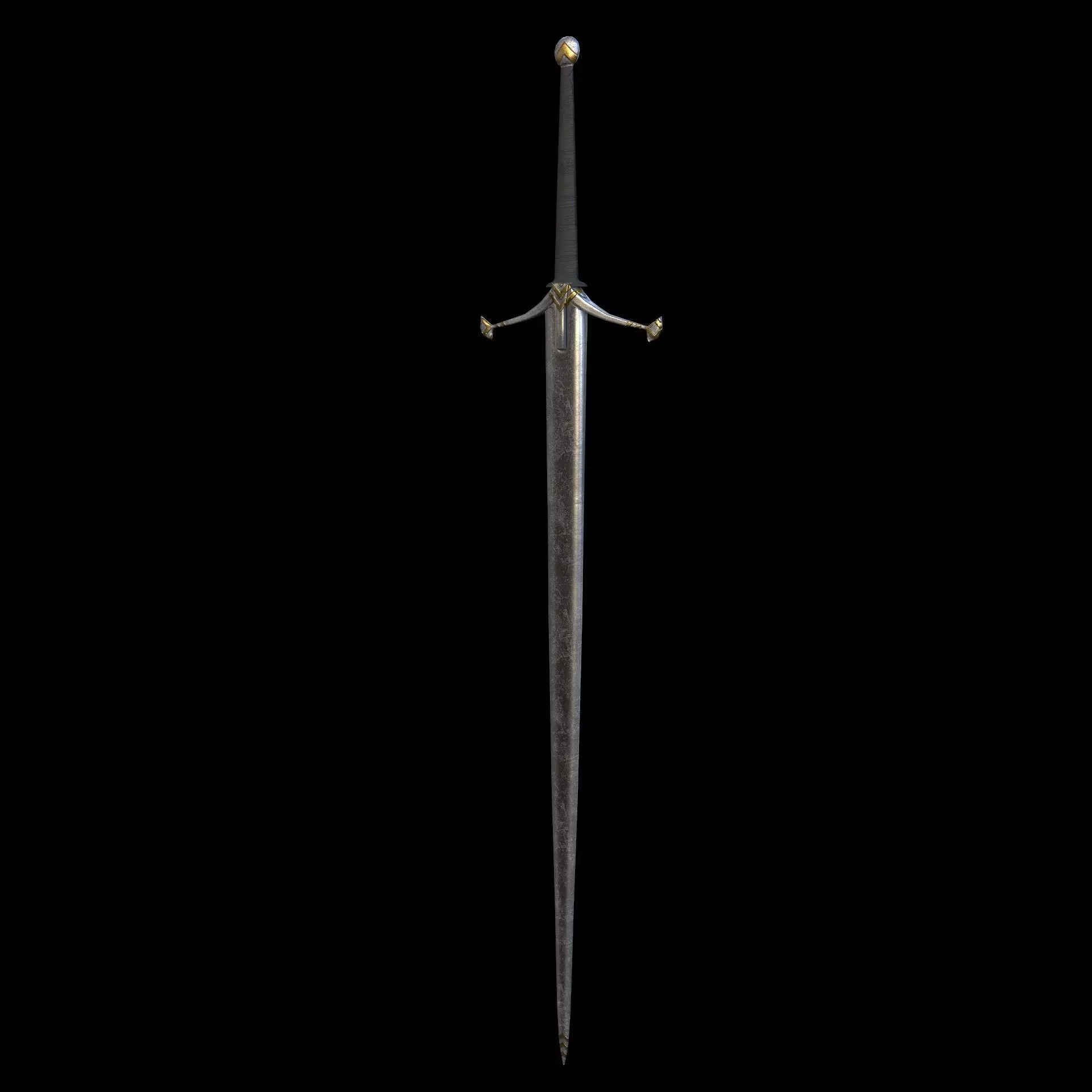 Fantasy Claymore Model Game Ready Low-poly 3D model_0