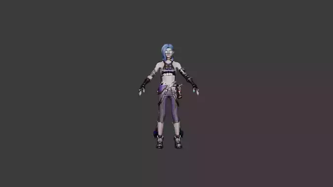 Jinx Fan Art 3D Character Model
