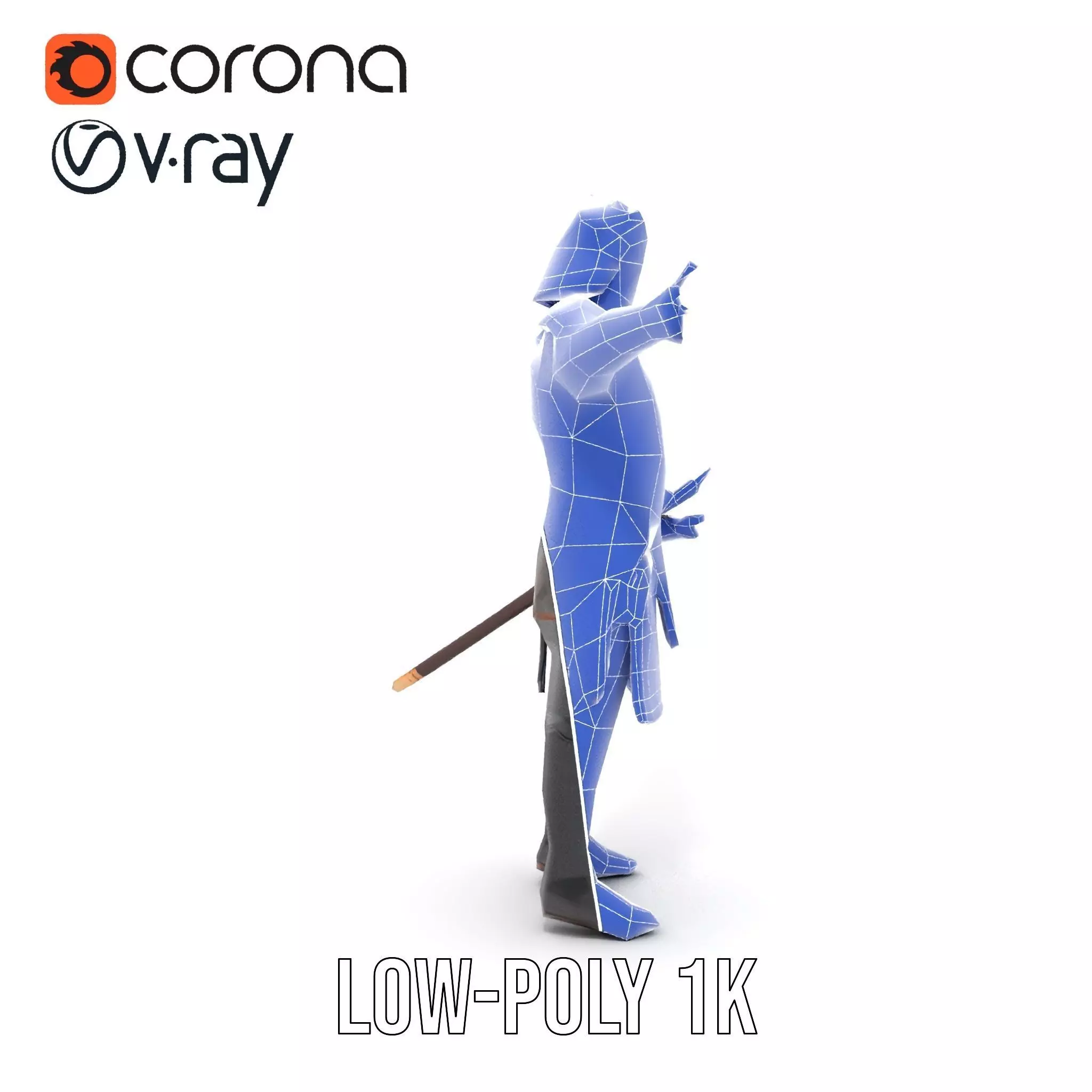 Samurai Warrior Armor model pack Low-poly 3D model_27