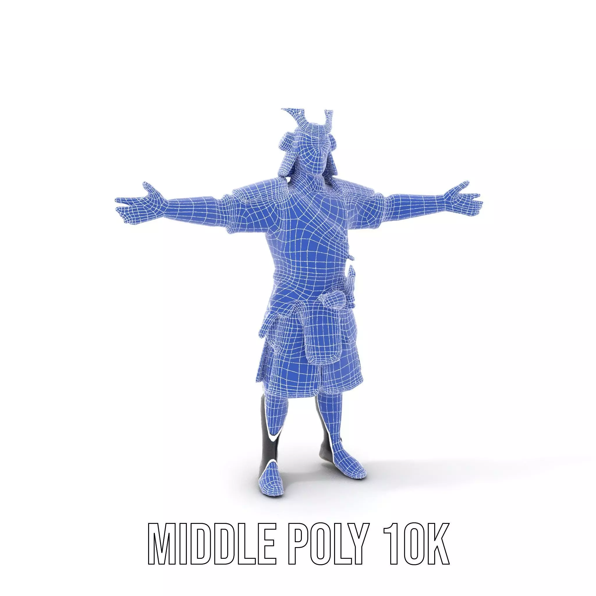 Samurai Warrior Armor model pack Low-poly 3D model_26