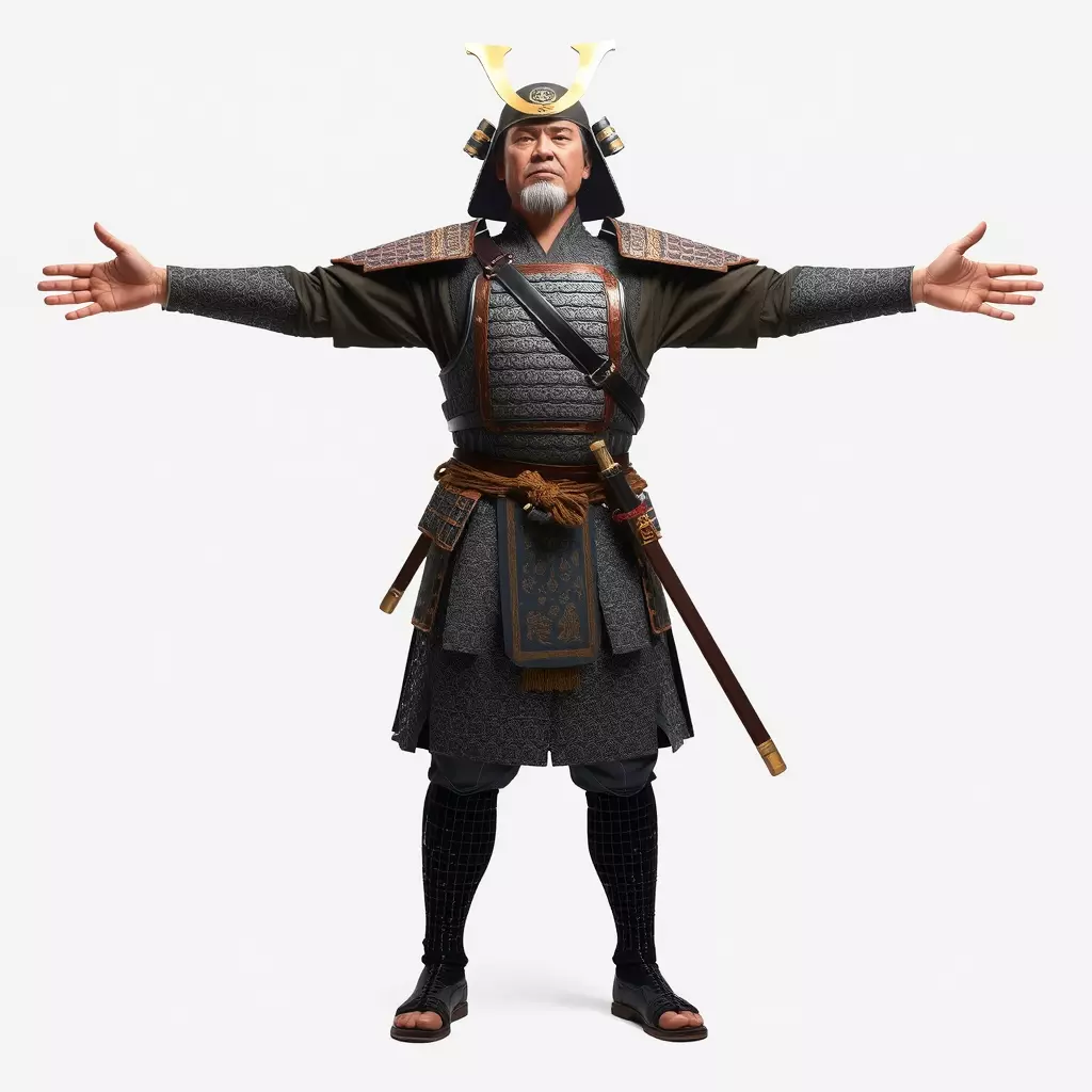 Samurai Warrior Armor model pack Low-poly 3D model_2