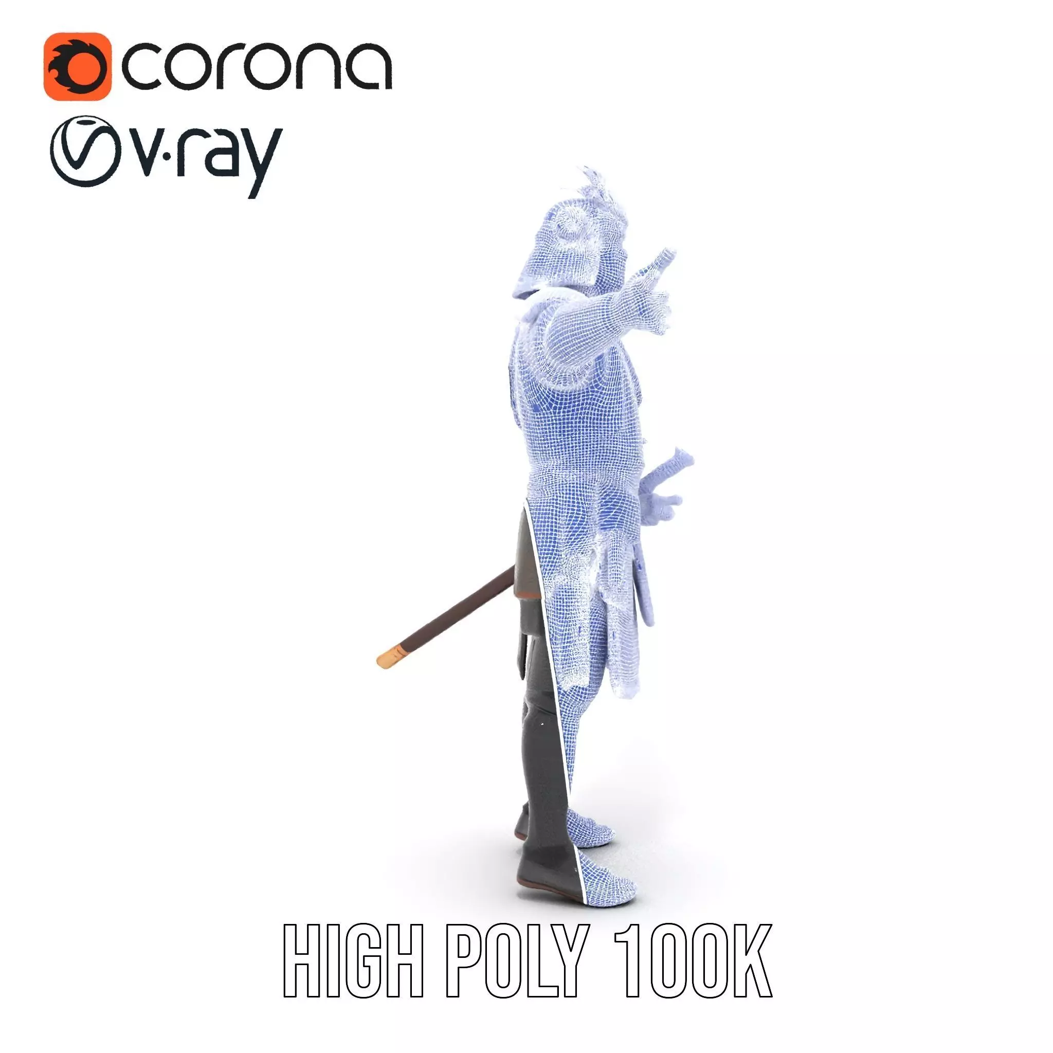 Samurai Warrior Armor model pack Low-poly 3D model_28