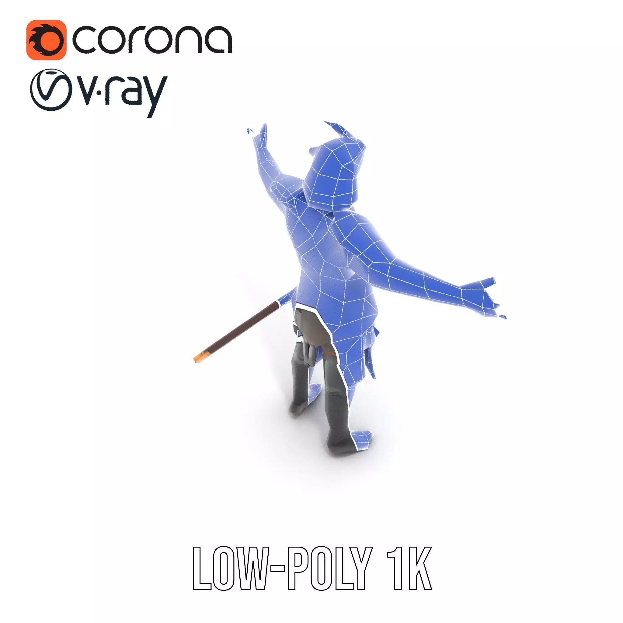 Samurai Warrior Armor model pack Low-poly 3D model_30