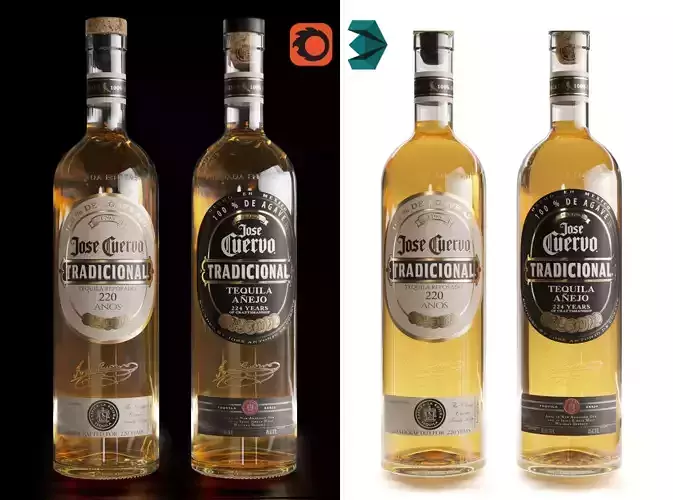 Jose Cuervo Bottle Whiskey Alcohol Bar 3D model