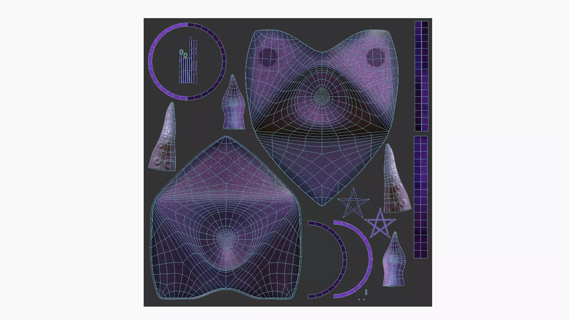 Satanic Pirate Hat A10 - Fantasy Character Design Low-poly 3D model_6