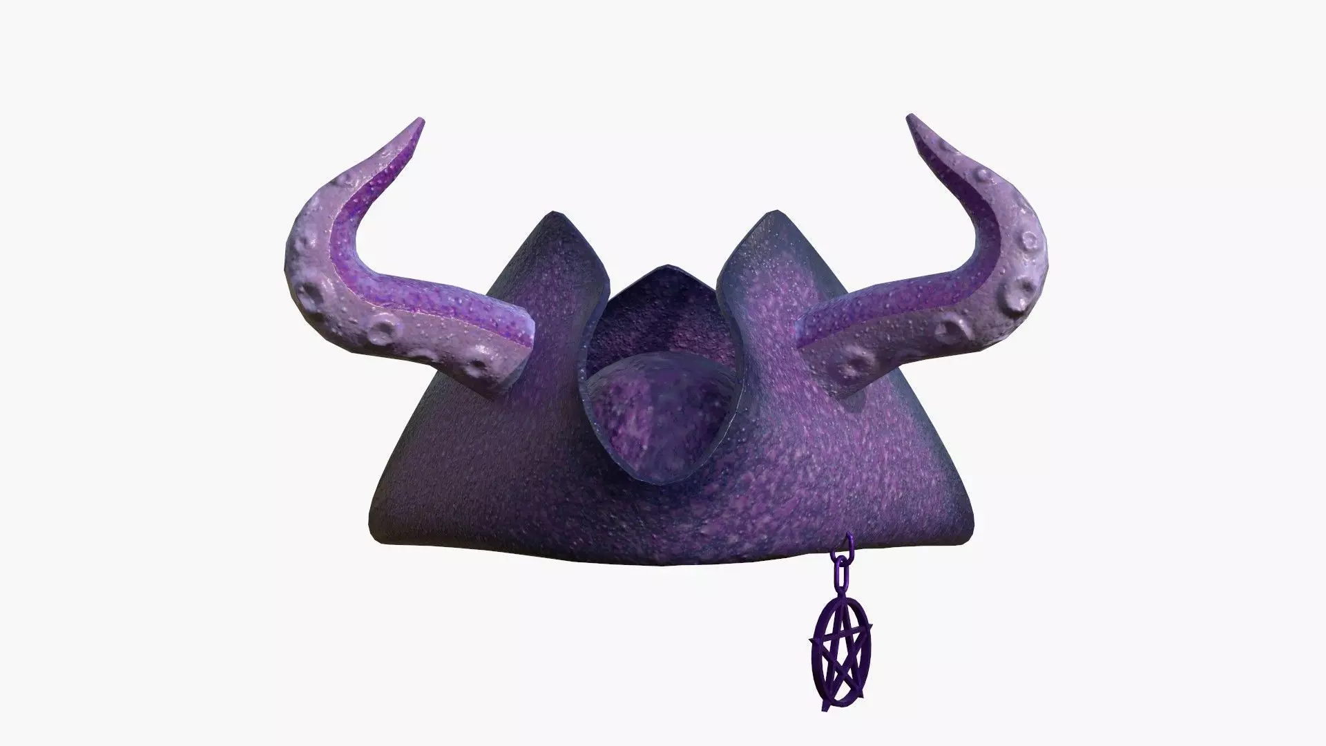 Satanic Pirate Hat A10 - Fantasy Character Design Low-poly 3D model_0