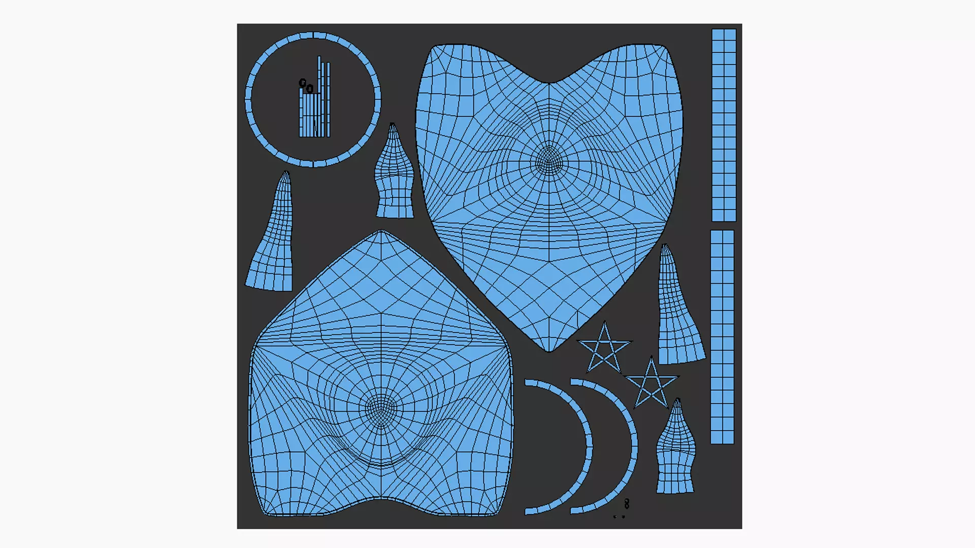 Satanic Pirate Hat A10 - Fantasy Character Design Low-poly 3D model_14