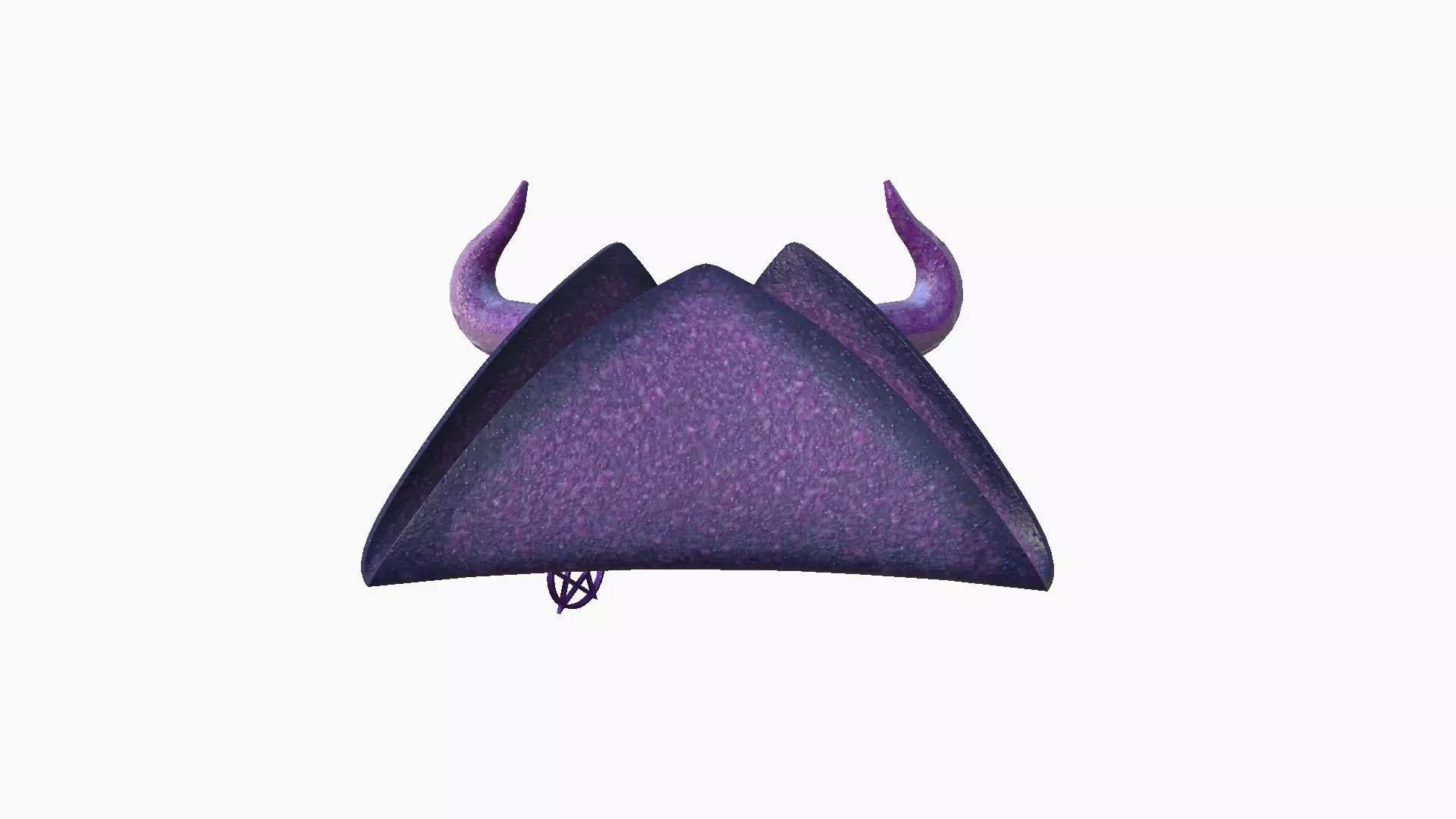 Satanic Pirate Hat A10 - Fantasy Character Design Low-poly 3D model_3