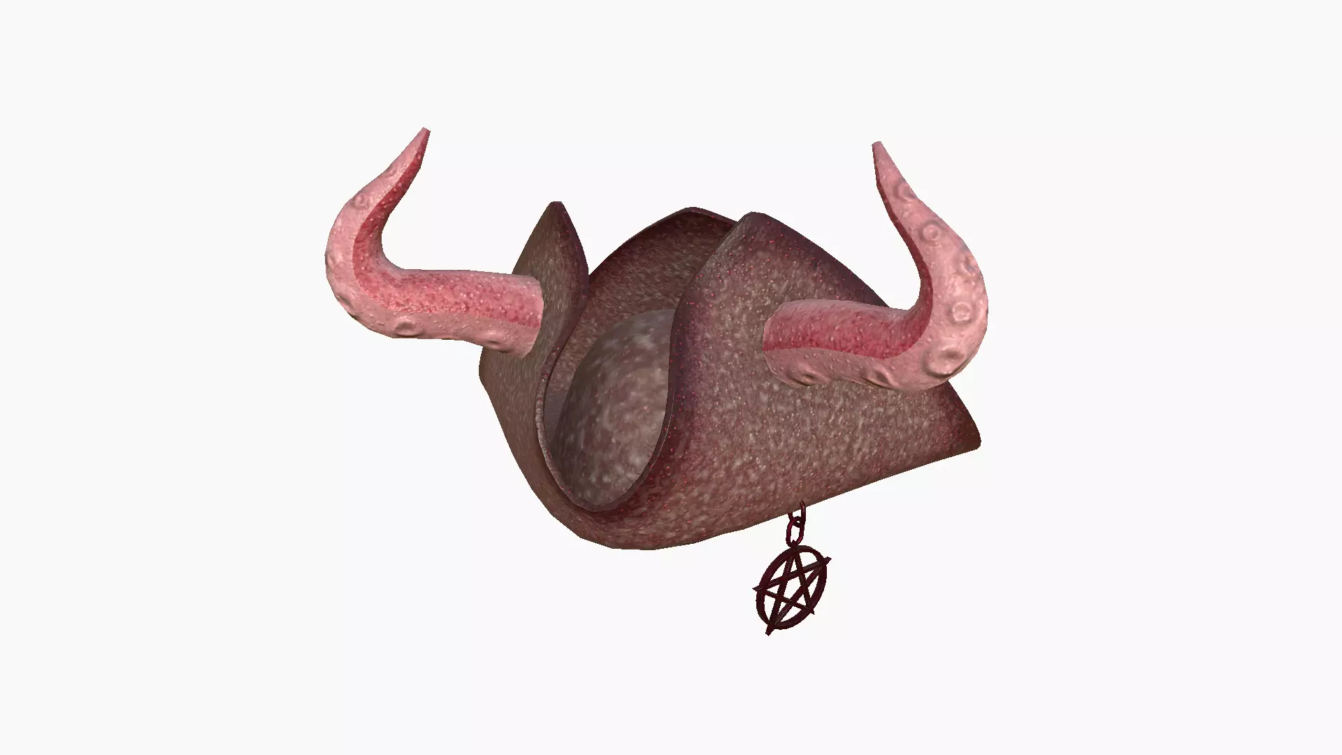 Satanic Pirate Hat A09 - Fantasy Character Design Low-poly 3D model_1