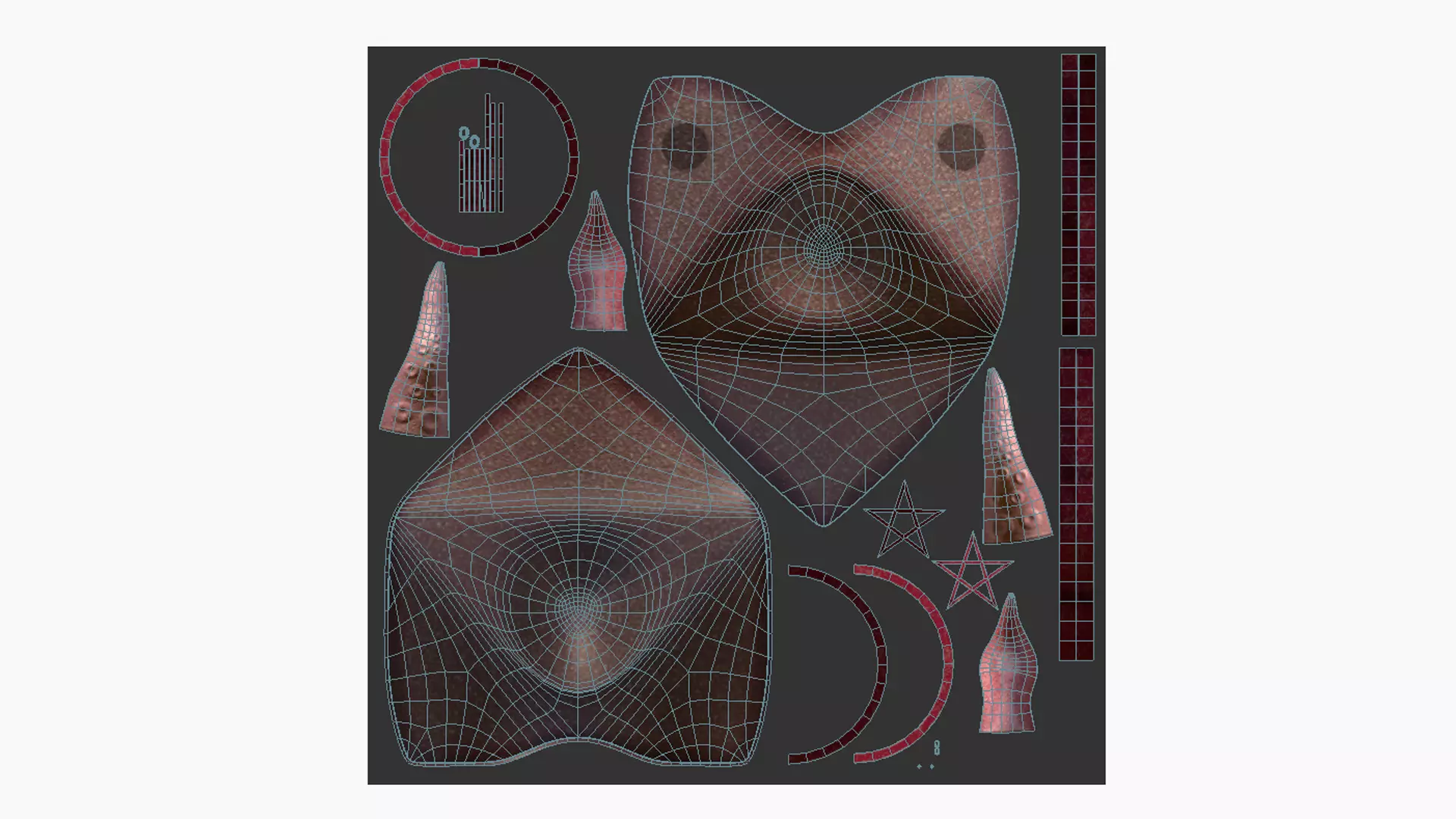 Satanic Pirate Hat A09 - Fantasy Character Design Low-poly 3D model_5