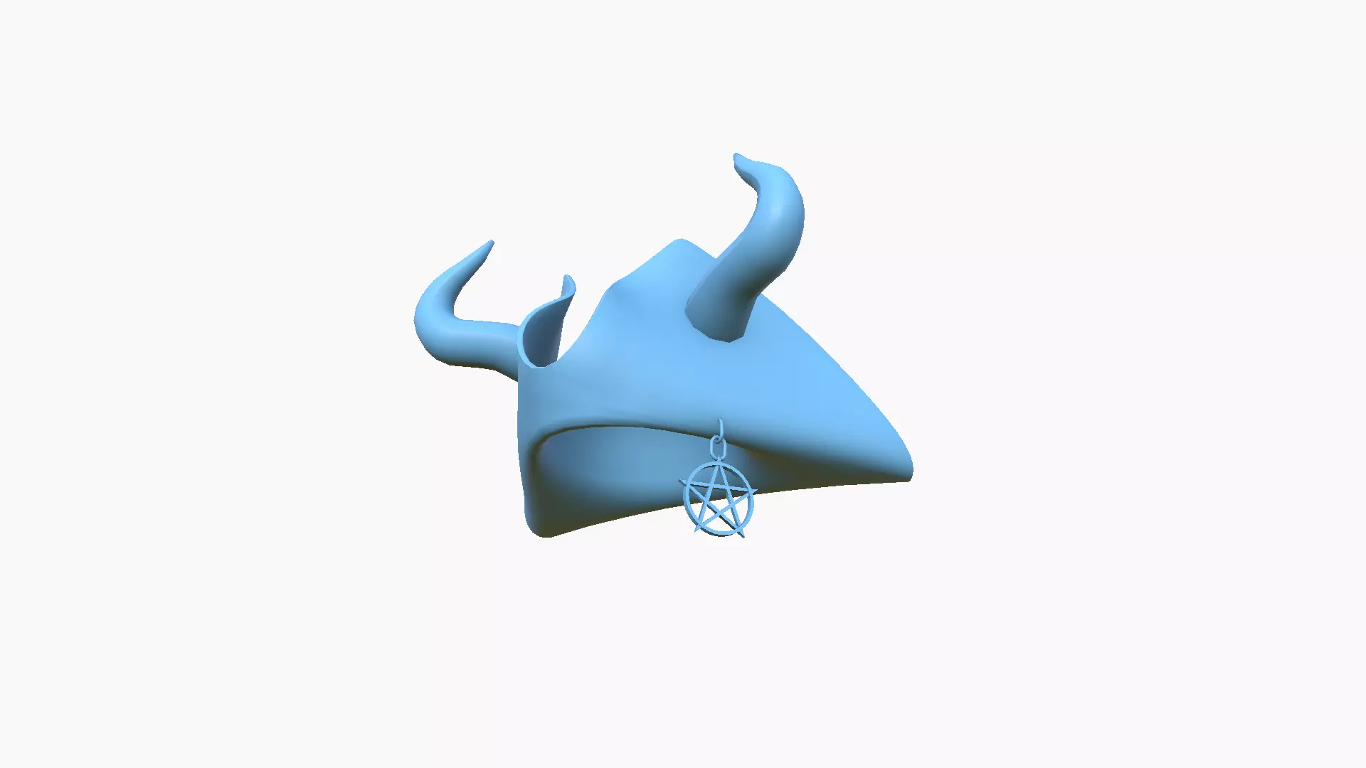 Satanic Pirate Hat A09 - Fantasy Character Design Low-poly 3D model_12