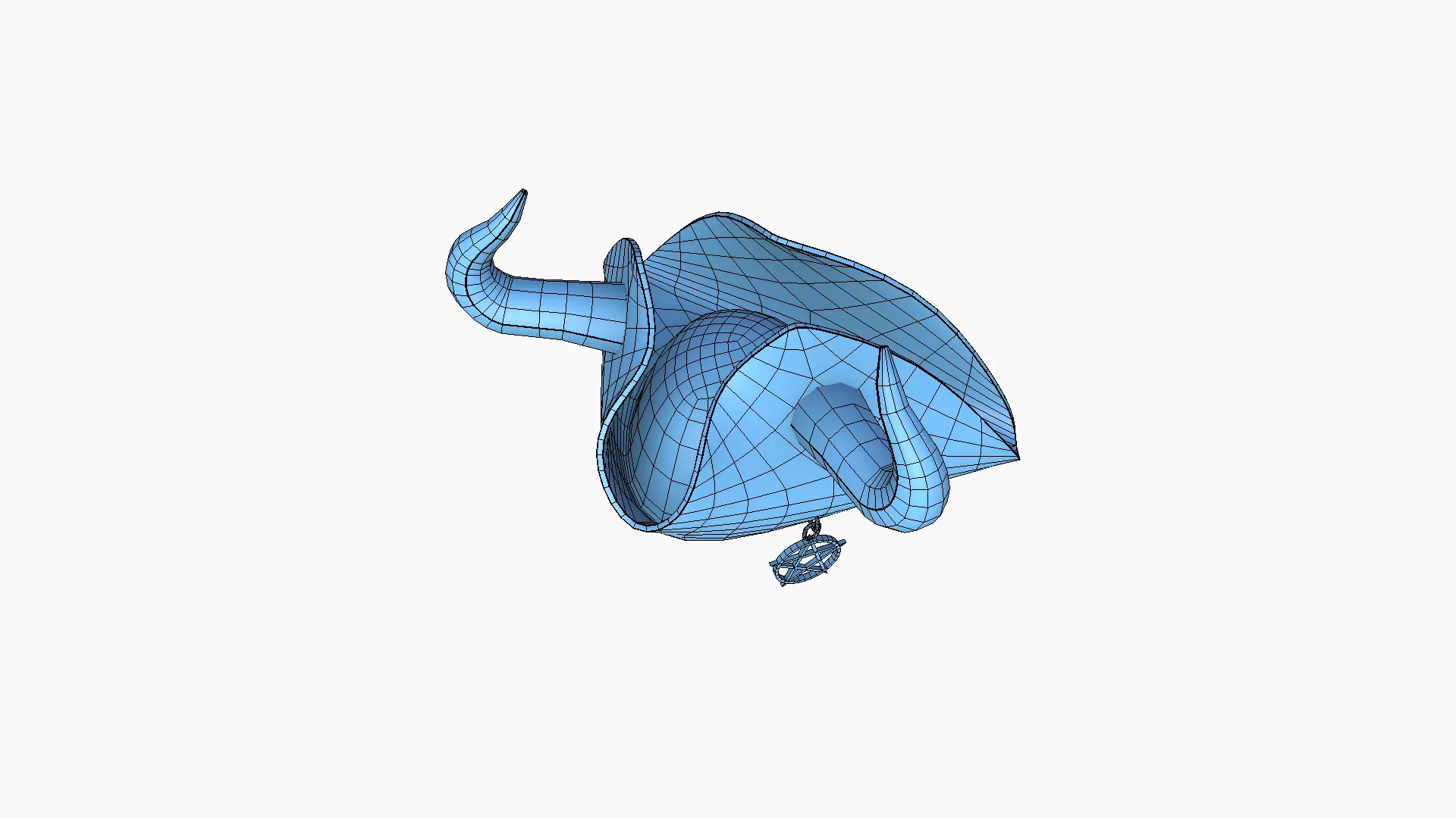 Satanic Pirate Hat A09 - Fantasy Character Design Low-poly 3D model_15