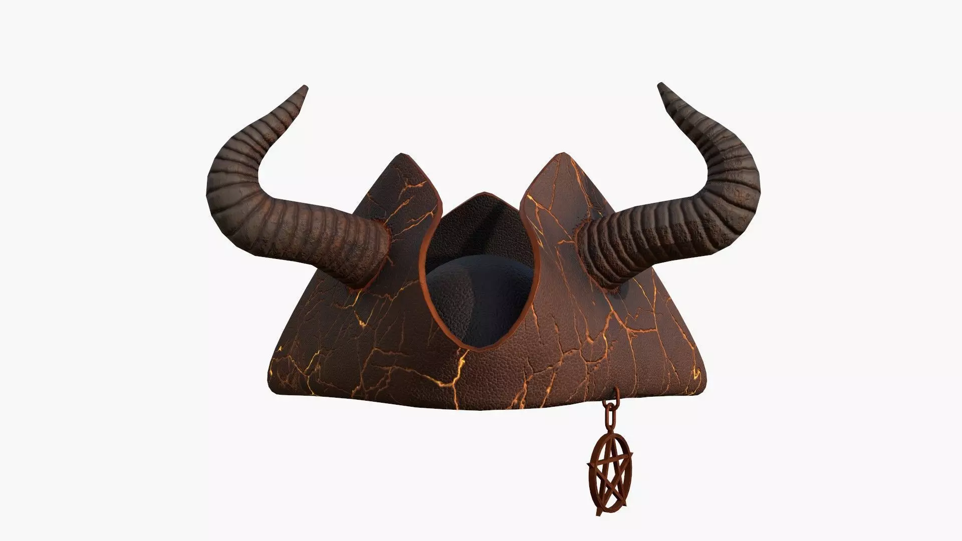 Satanic Pirate Hat A04 - Fantasy Character Design Low-poly 3D model