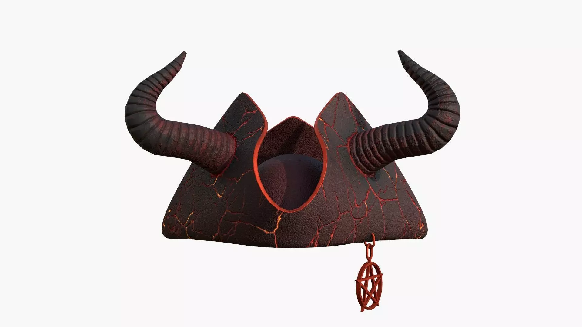 Satanic Pirate Hat A02 - Fantasy Character Design Low-poly 3D model_0