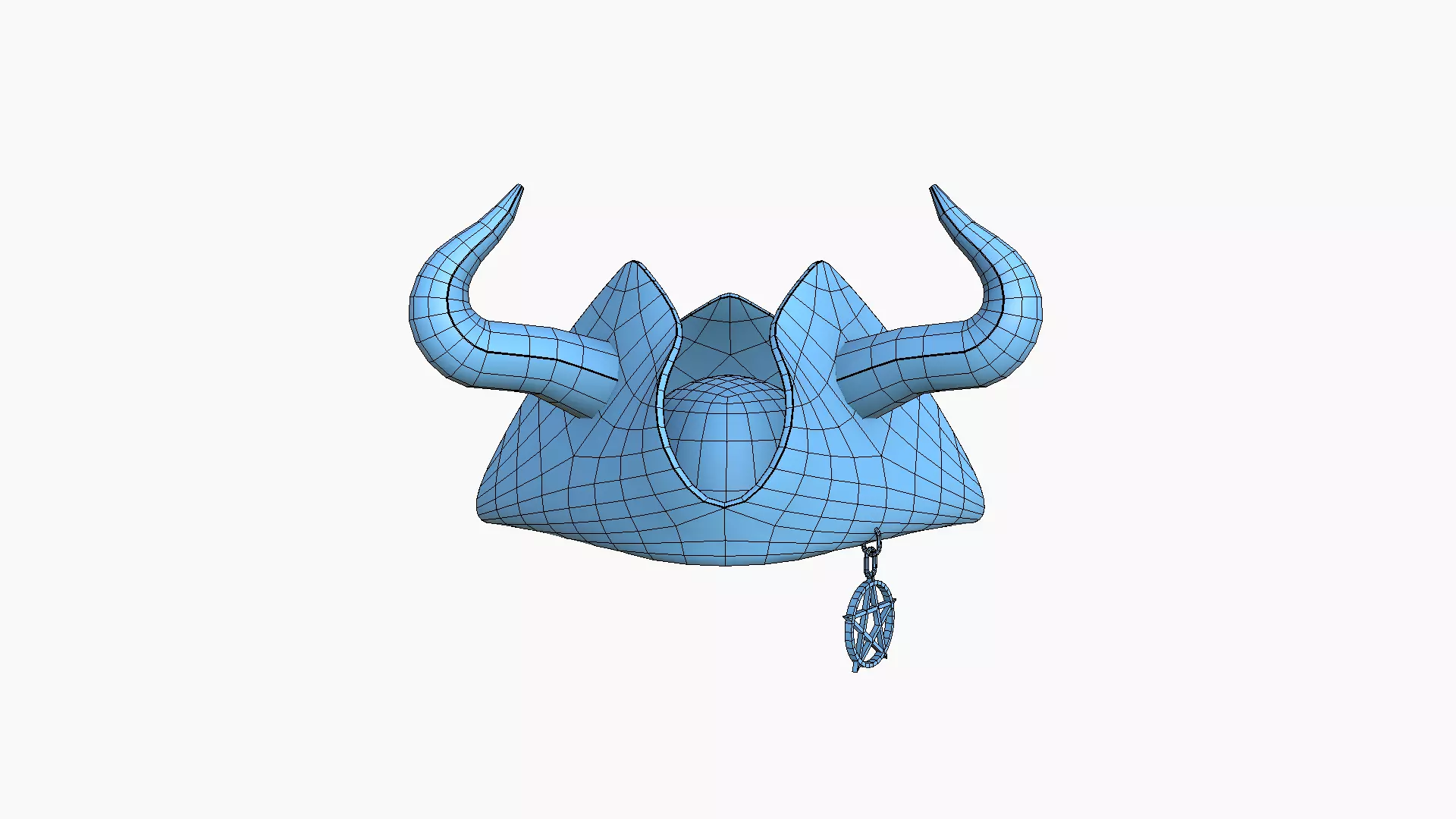 Satanic Pirate Hat A02 - Fantasy Character Design Low-poly 3D model_13