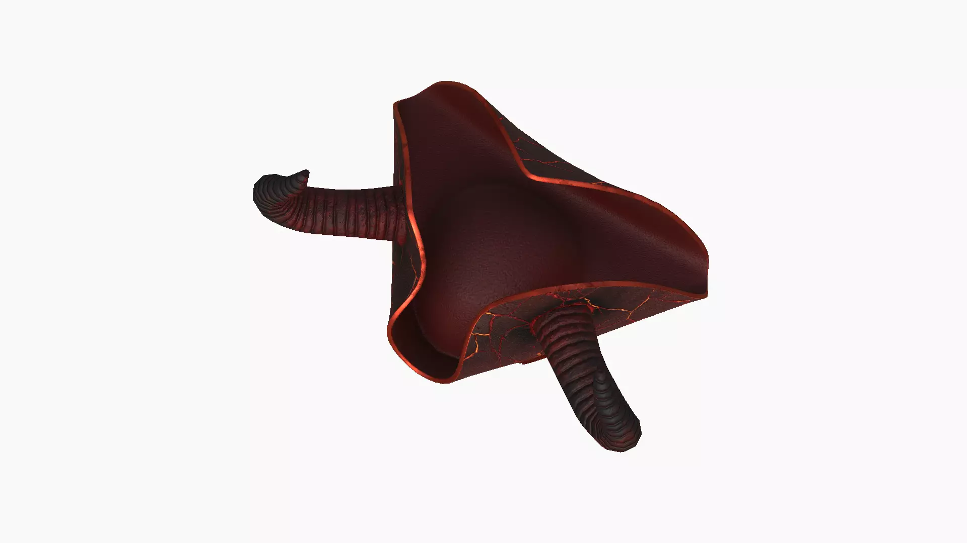 Satanic Pirate Hat A02 - Fantasy Character Design Low-poly 3D model_4