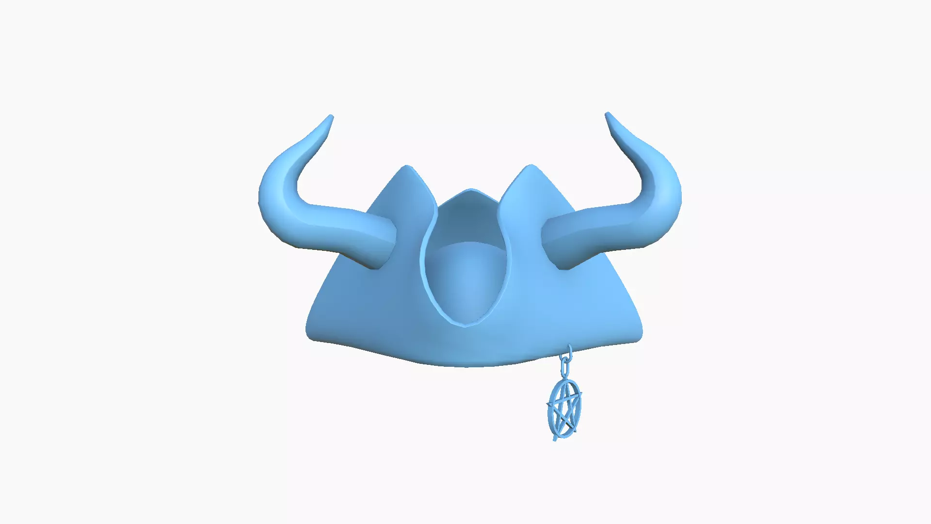 Satanic Pirate Hat A02 - Fantasy Character Design Low-poly 3D model_7