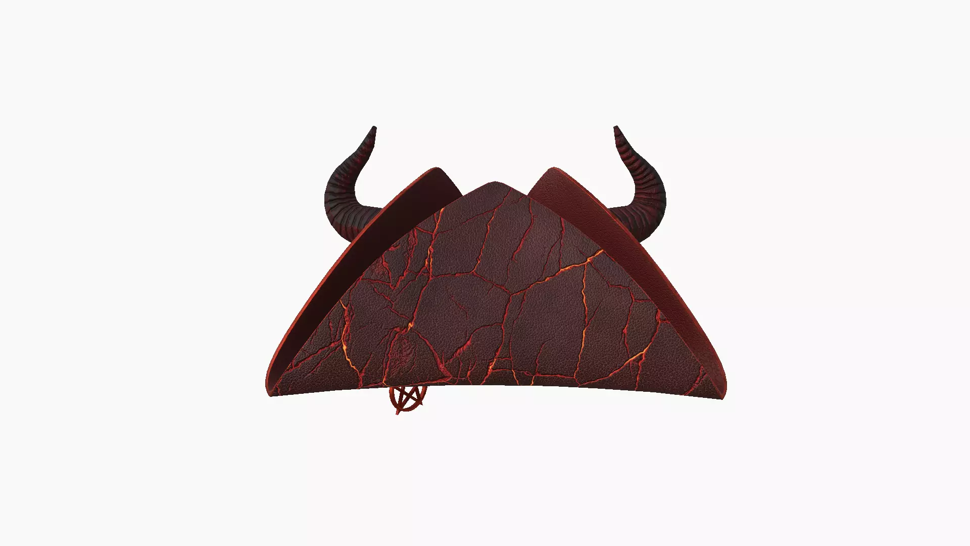 Satanic Pirate Hat A02 - Fantasy Character Design Low-poly 3D model_3