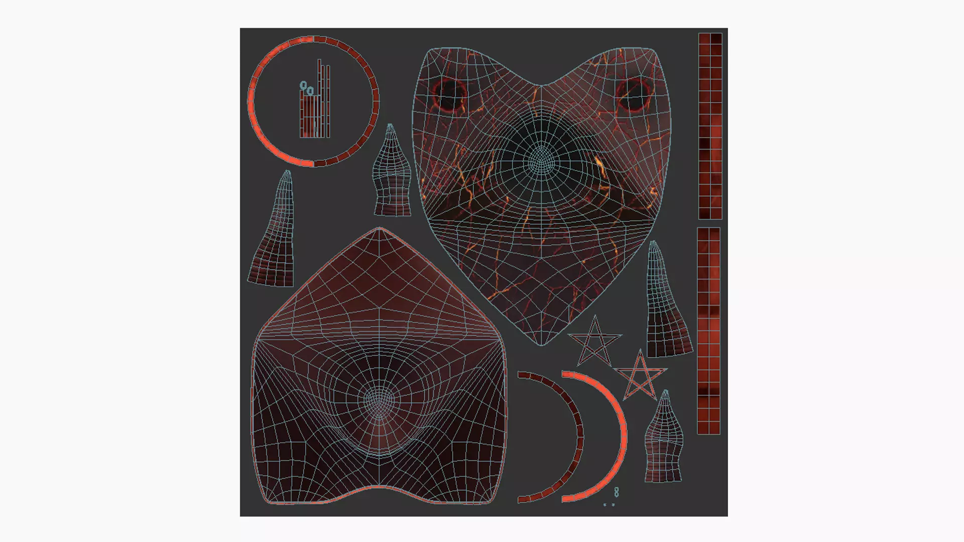 Satanic Pirate Hat A02 - Fantasy Character Design Low-poly 3D model_5