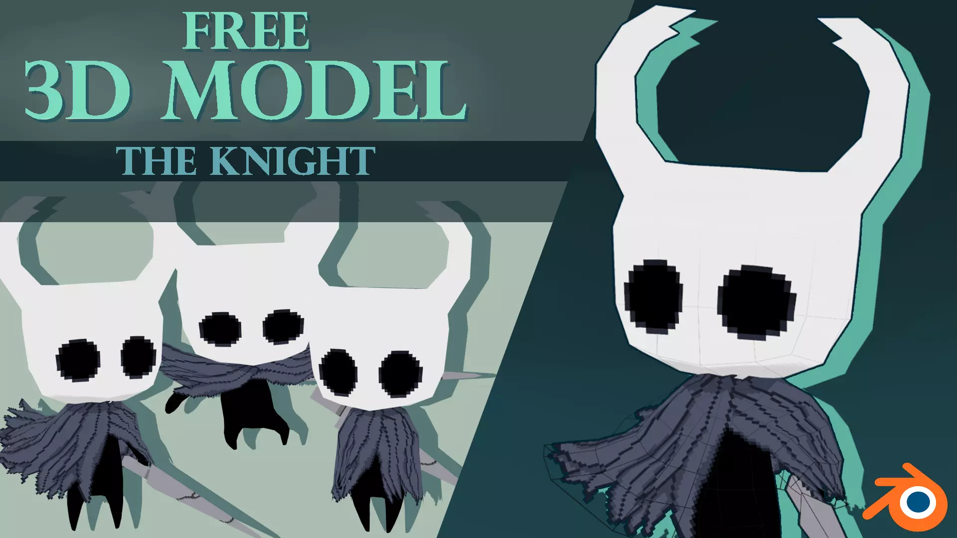 FREE 3D Lowpoly retro style The knight Free low-poly 3D model