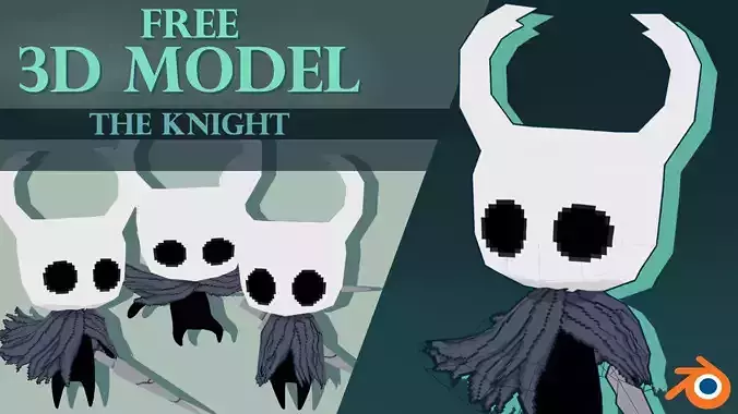 FREE 3D Lowpoly retro style The knight
