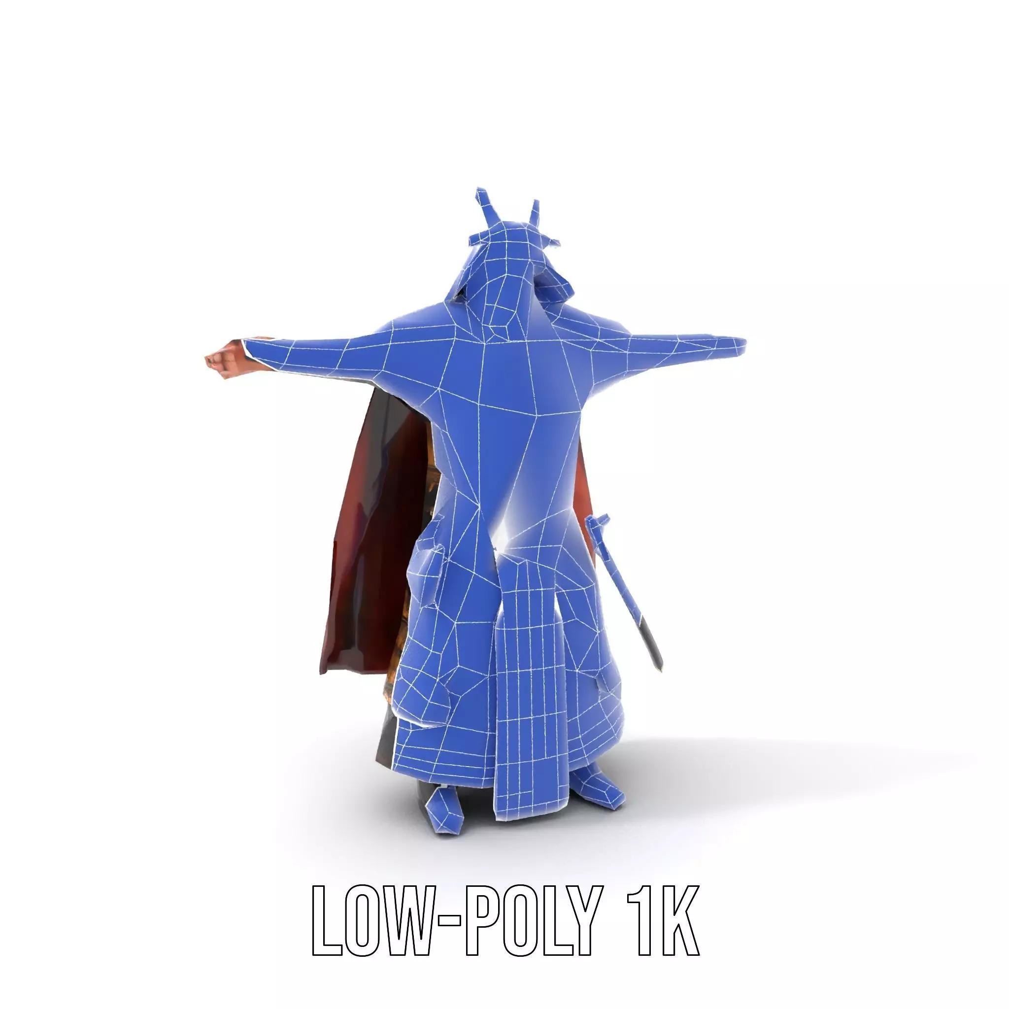 Samurai Armor Warrior model pack Low-poly 3D model_21