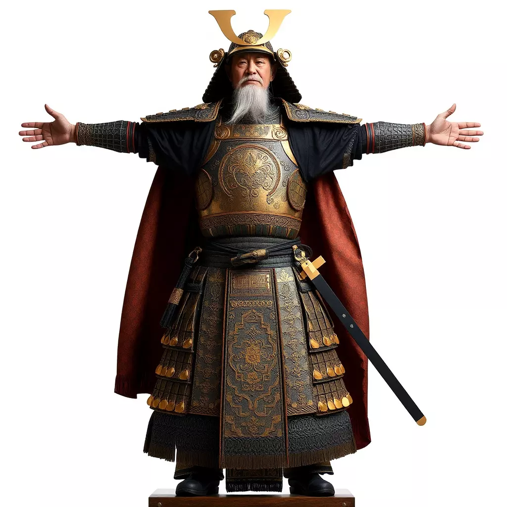 Samurai Armor Warrior model pack Low-poly 3D model_2