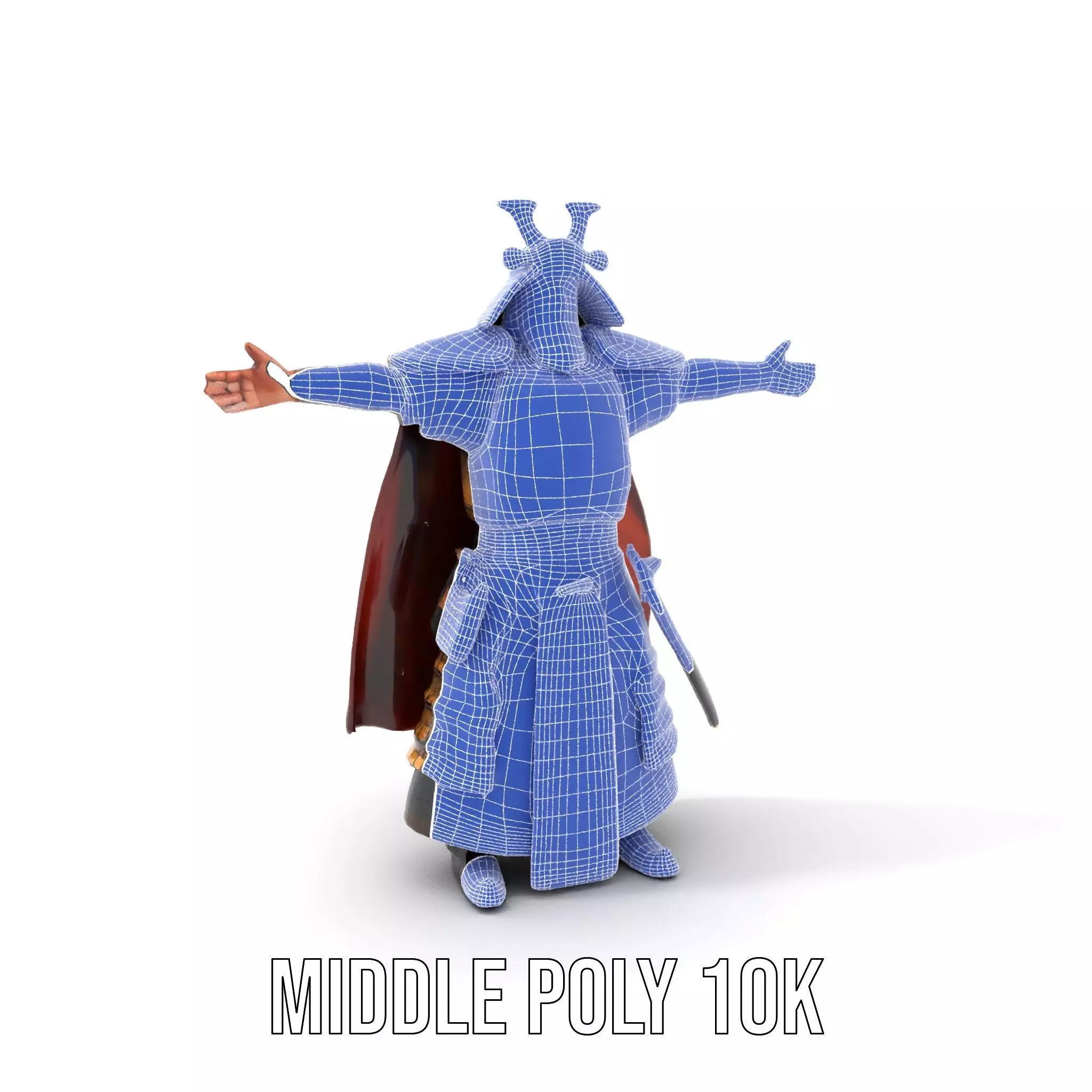 Samurai Armor Warrior model pack Low-poly 3D model_17