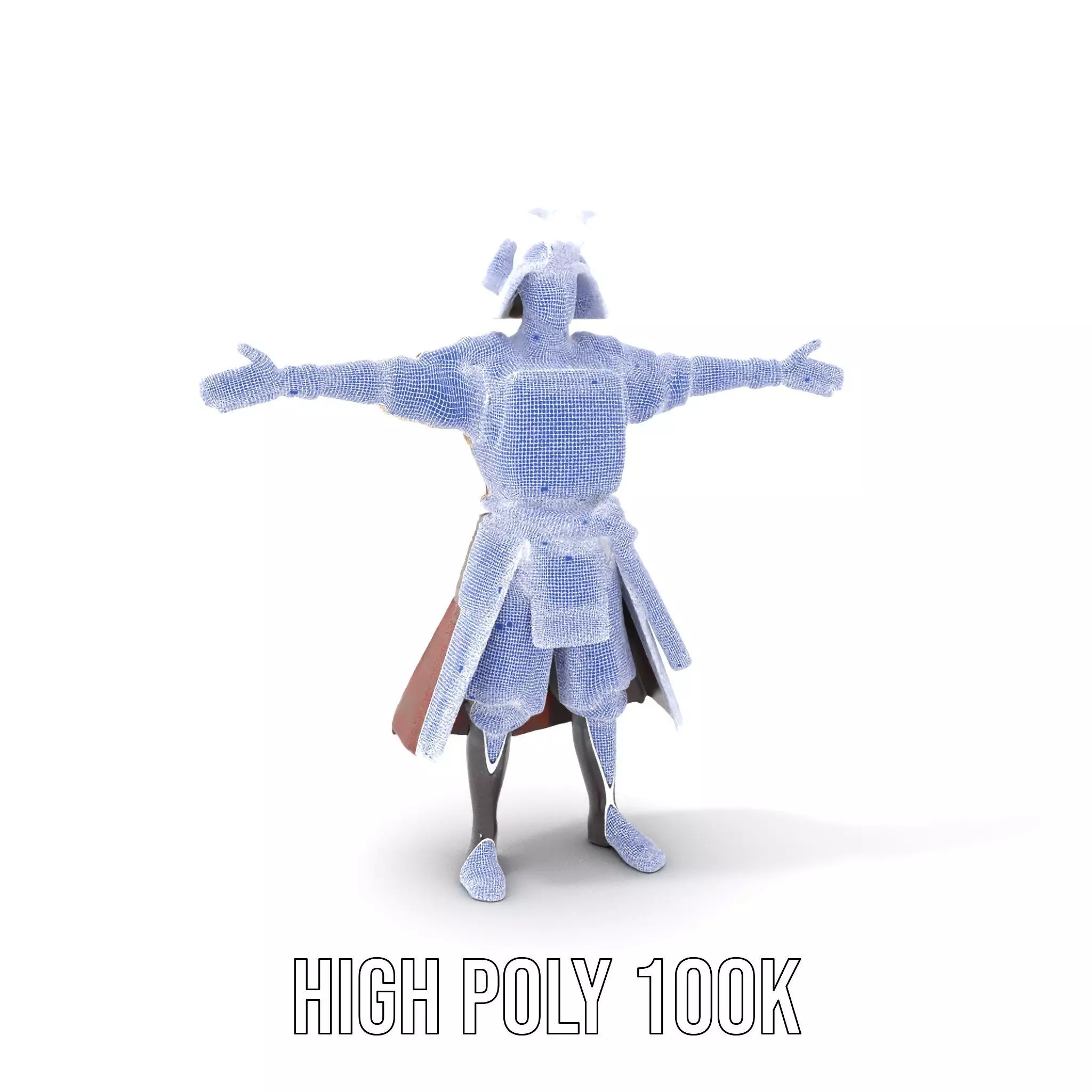 Samurai Warrior Armor model pack Low-poly 3D model_4