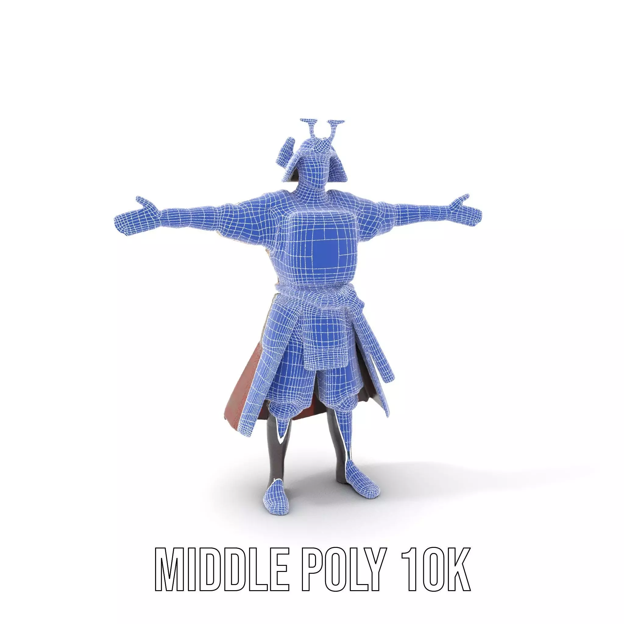 Samurai Warrior Armor model pack Low-poly 3D model_23