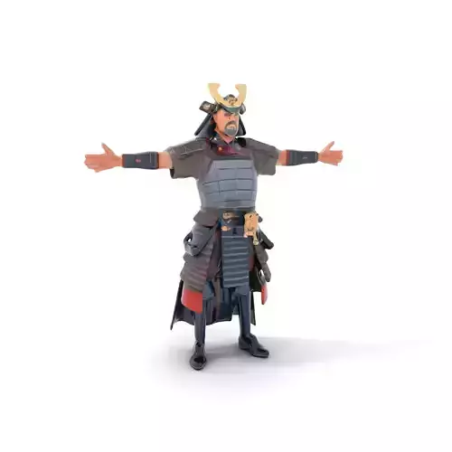 Samurai Warrior Armor model pack Low-poly 3D model