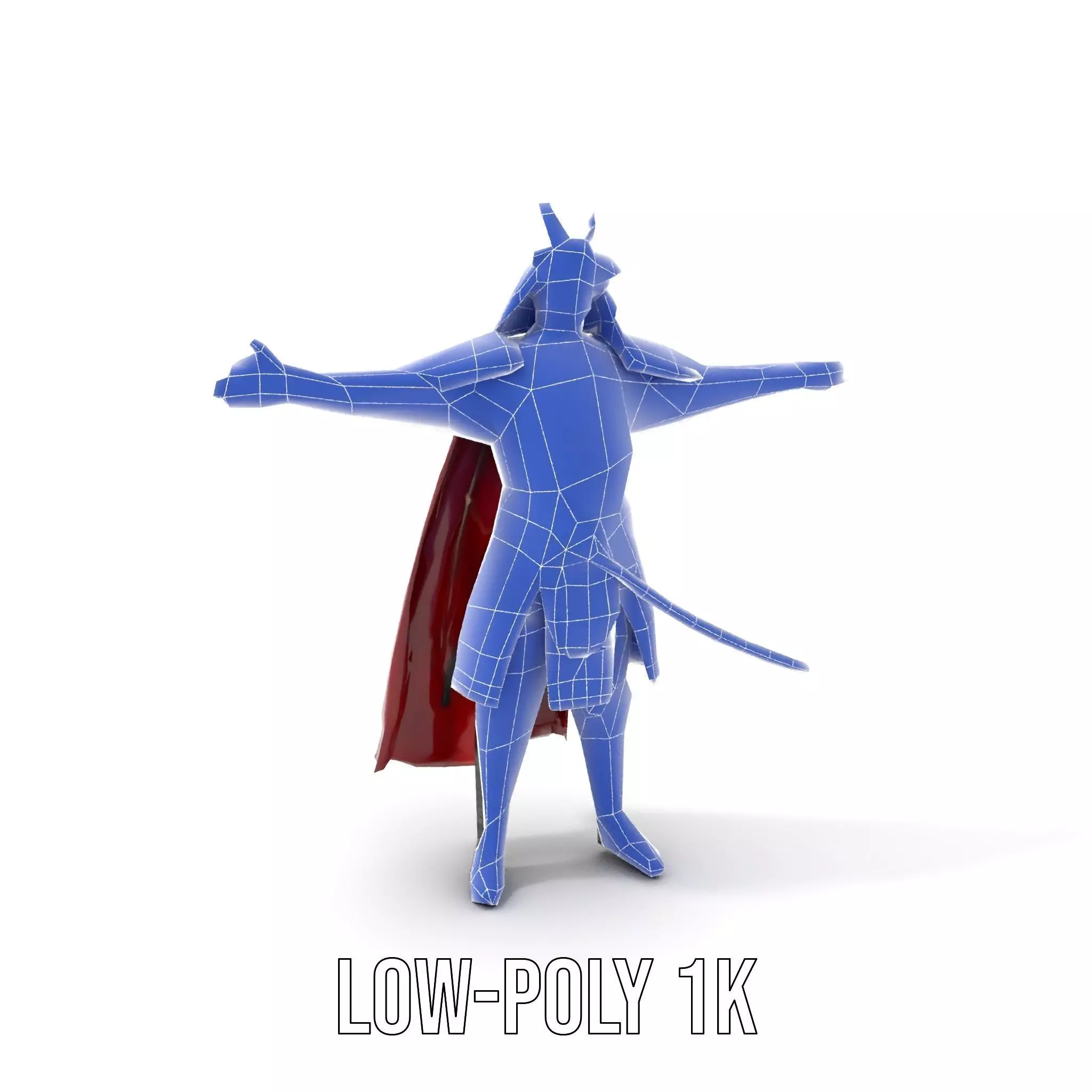 Samurai Warrior Armor model pack Low-poly 3D model_13