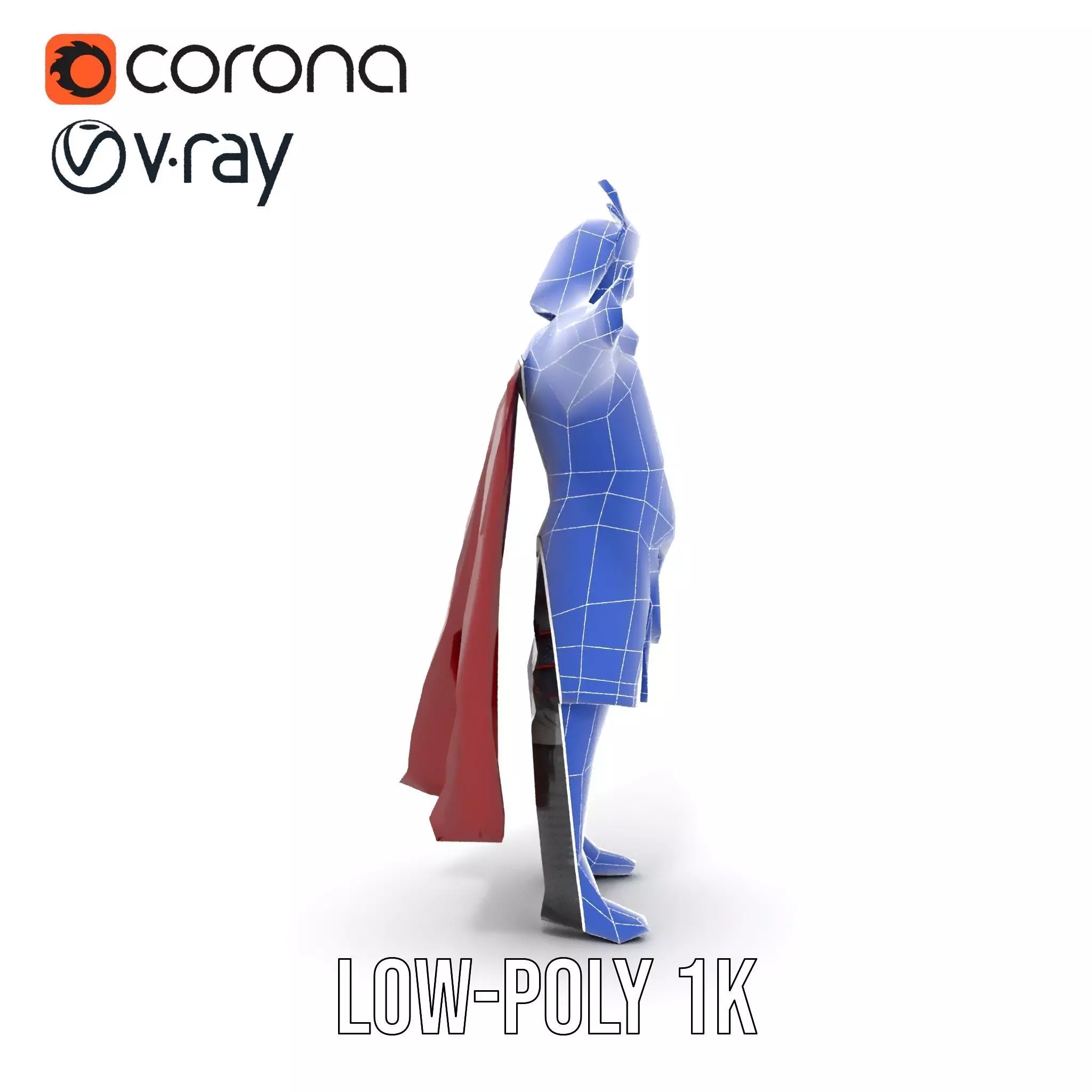 Samurai Warrior Armor model pack Low-poly 3D model_31