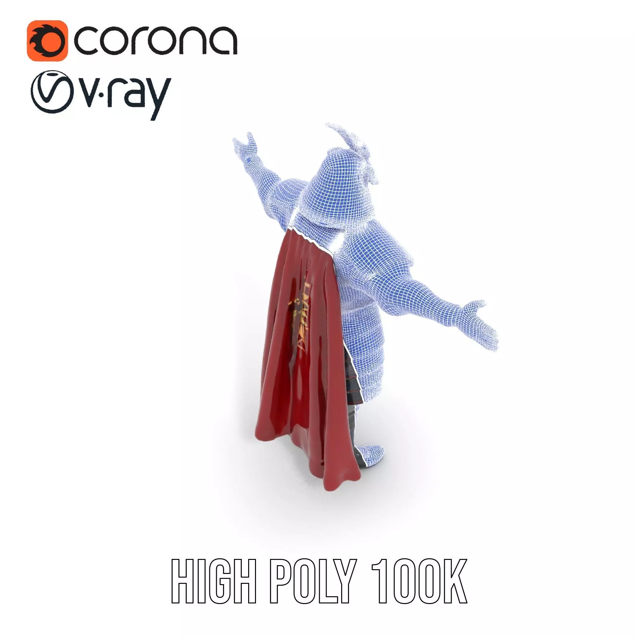 Samurai Warrior Armor model pack Low-poly 3D model_29