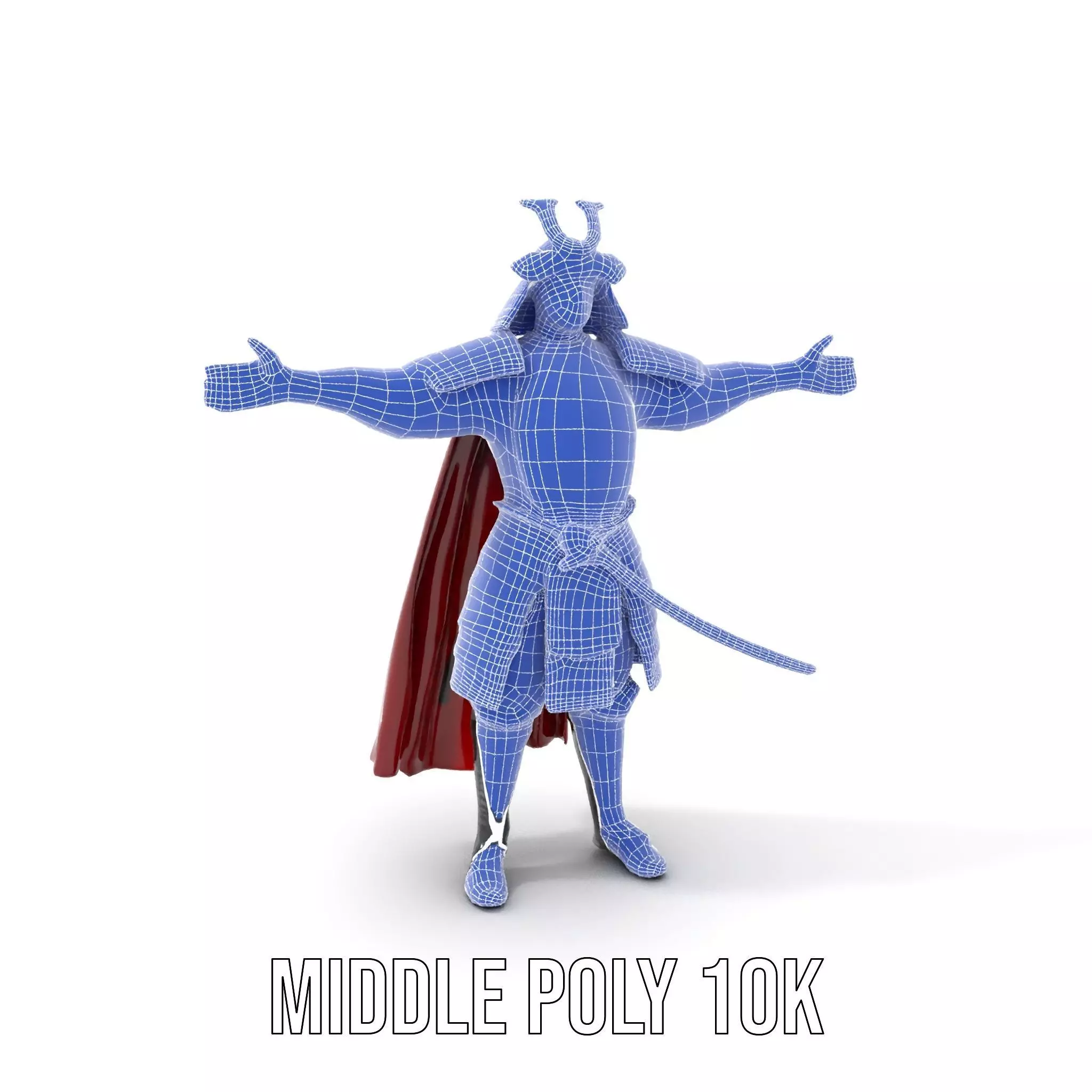 Samurai Warrior Armor model pack Low-poly 3D model_18