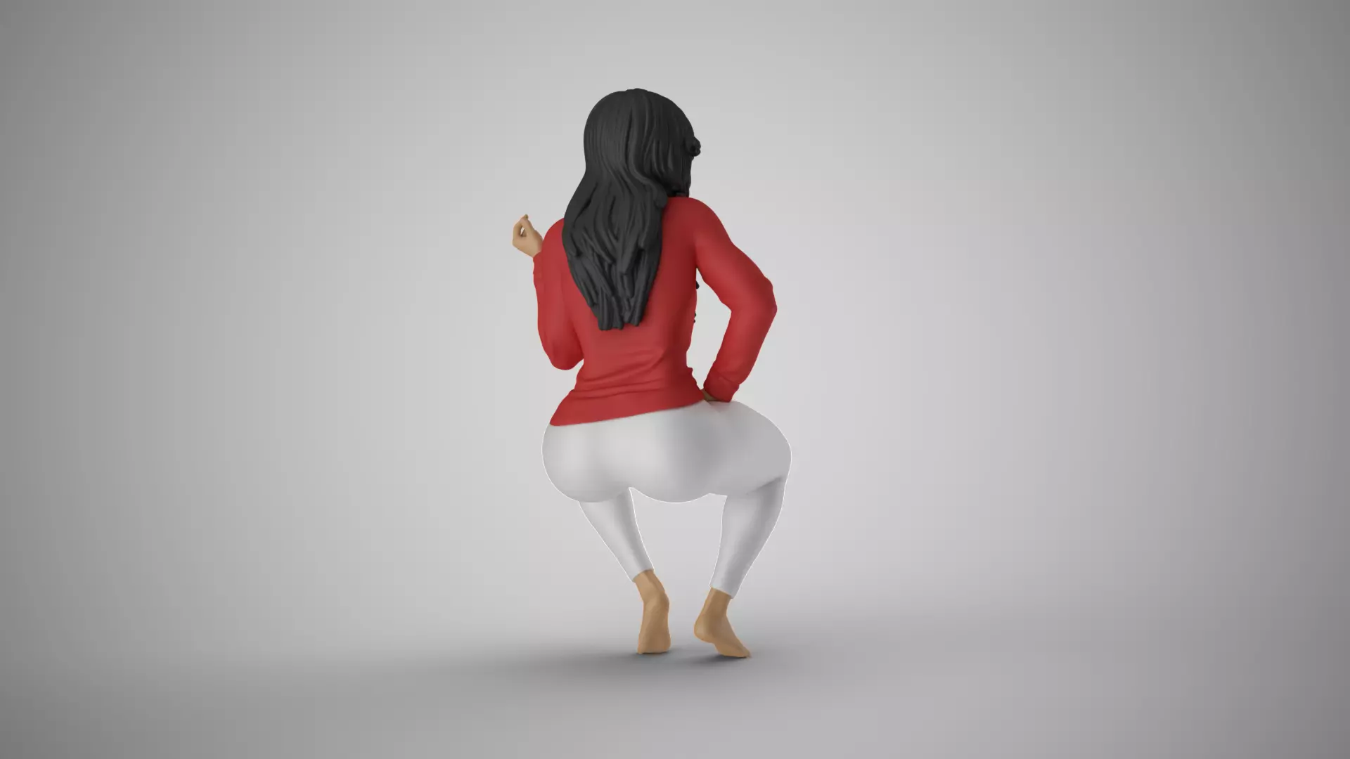 Woman Ground Contact 3D print model_6