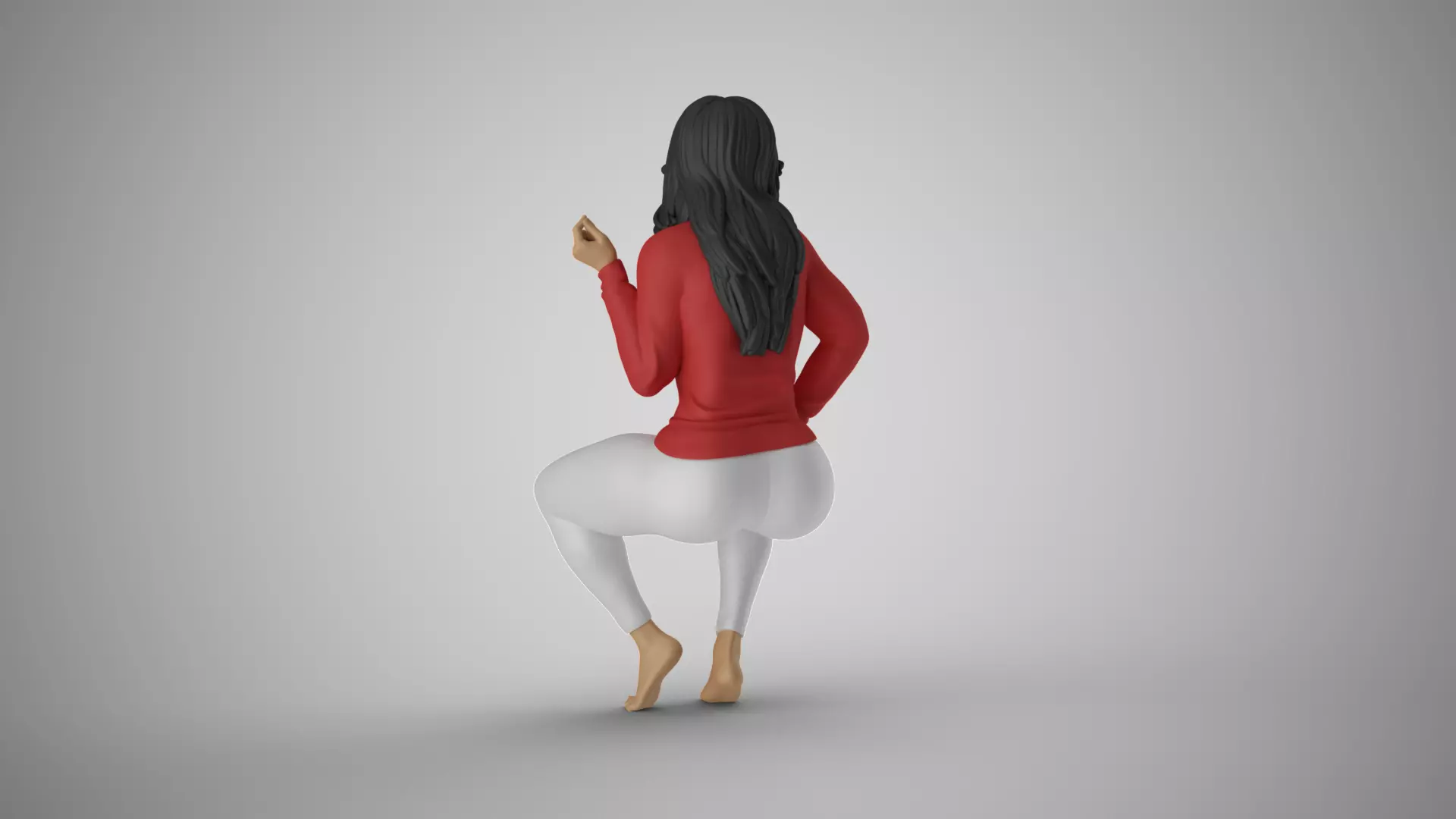 Woman Ground Contact 3D print model_7