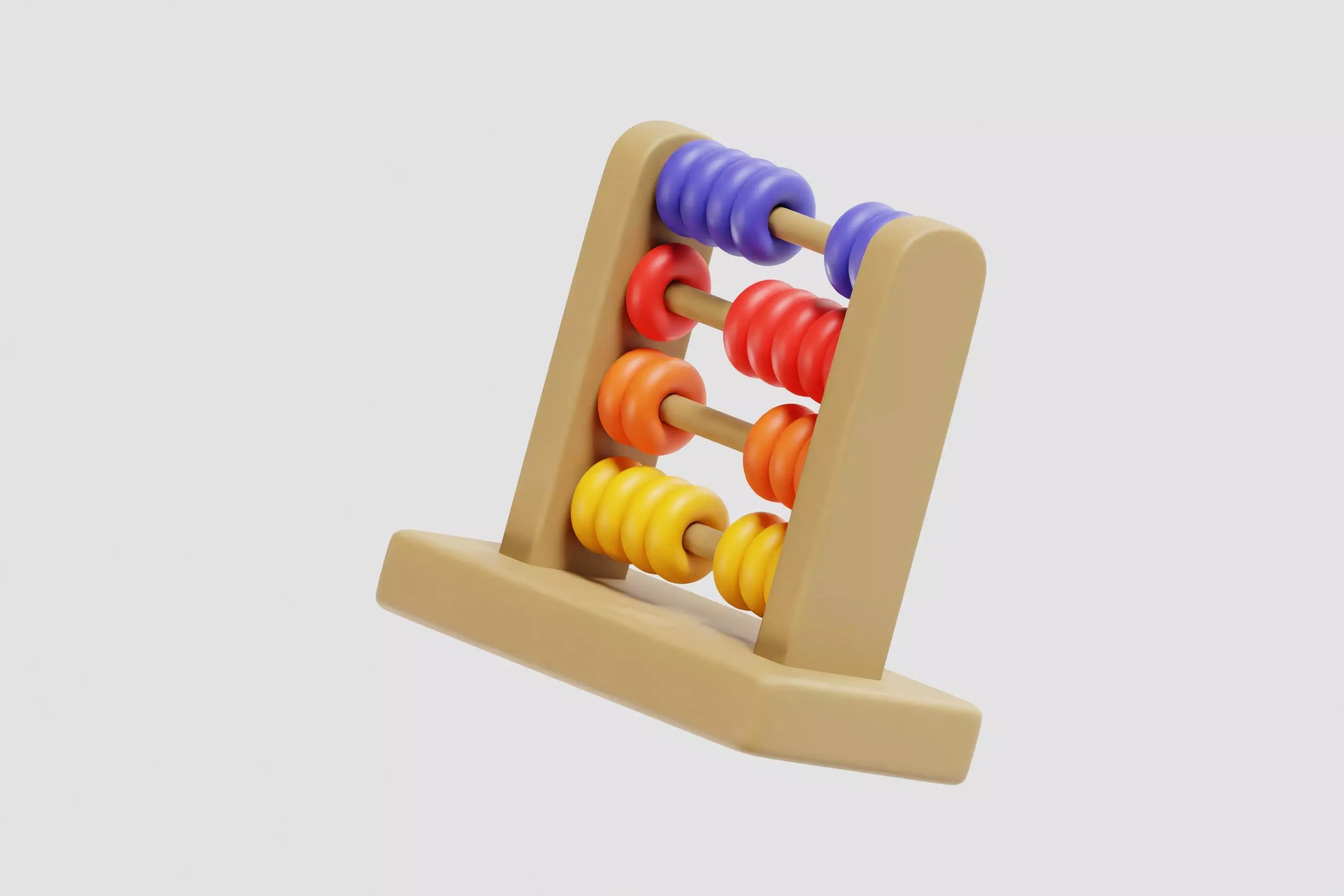 Abacus Low-poly 3D model_4