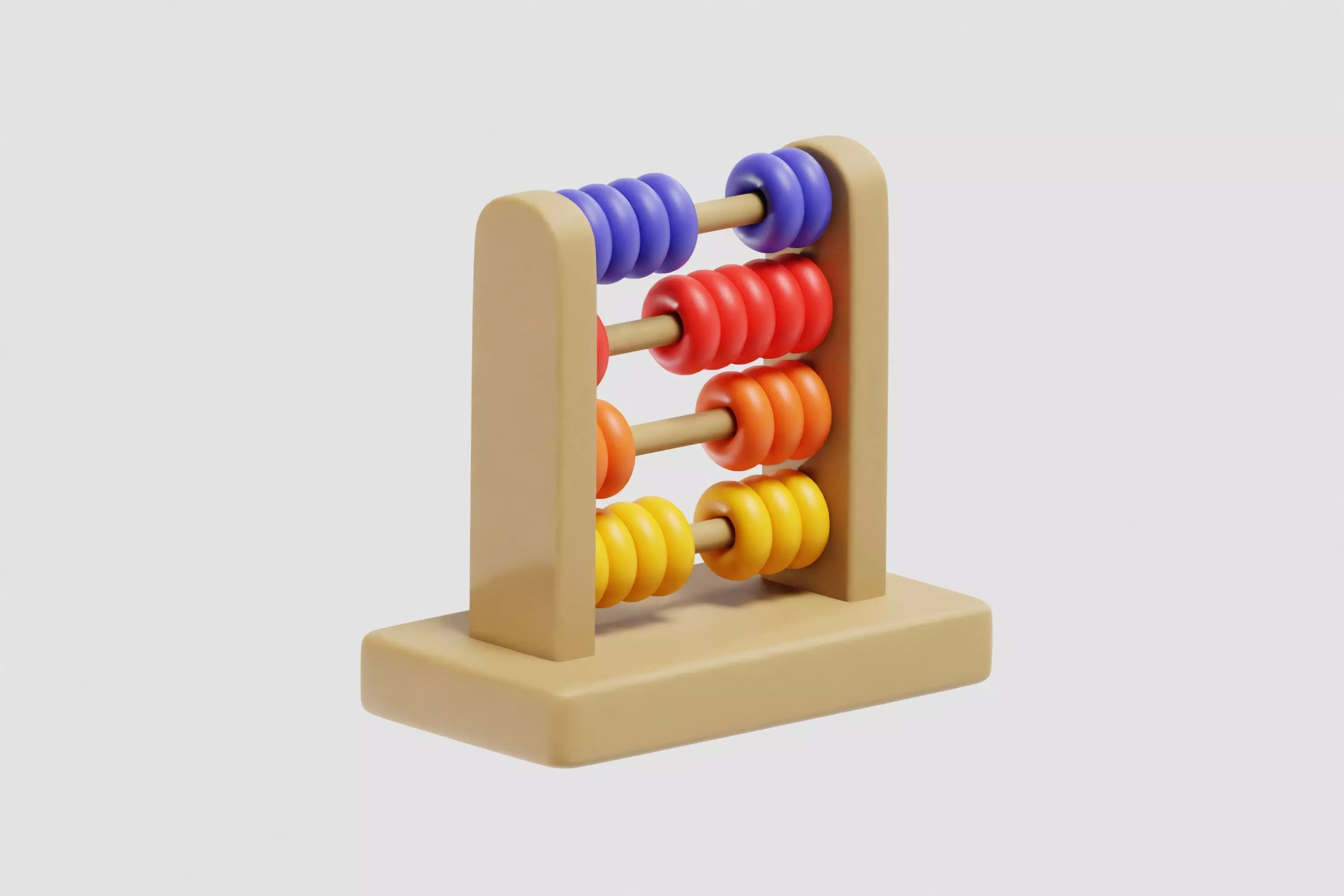 Abacus Low-poly 3D model_3