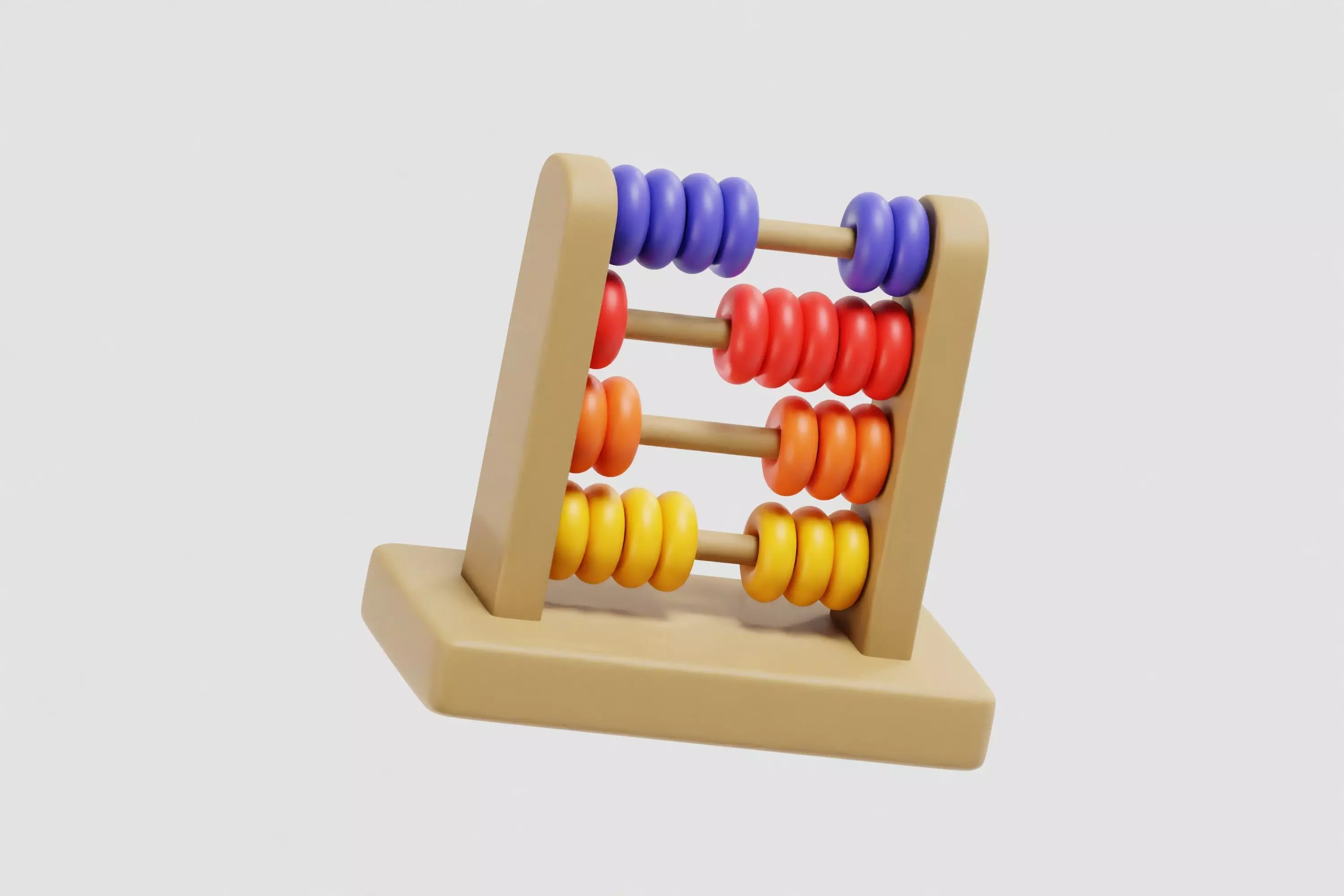 Abacus Low-poly 3D model_1