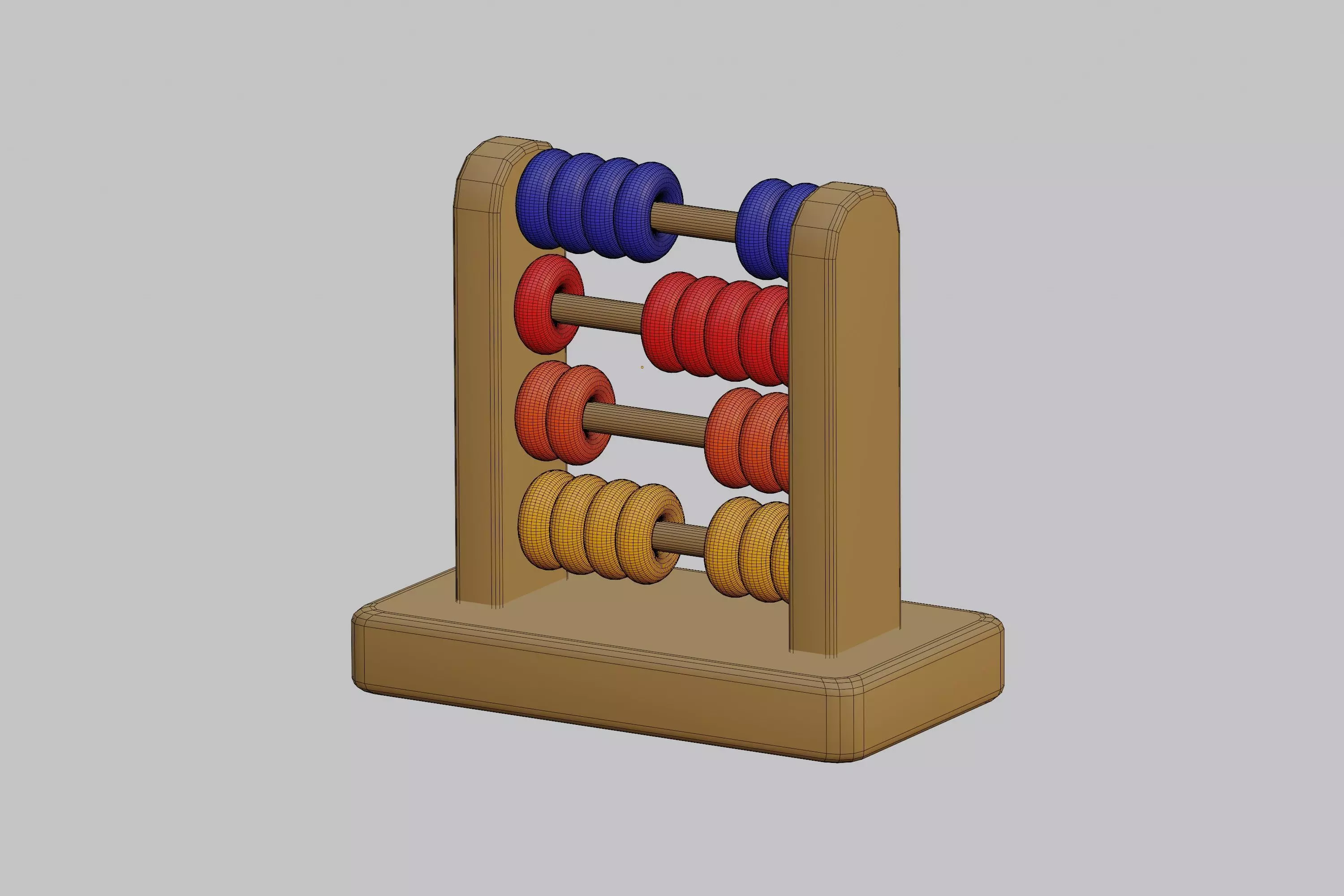 Abacus Low-poly 3D model_7