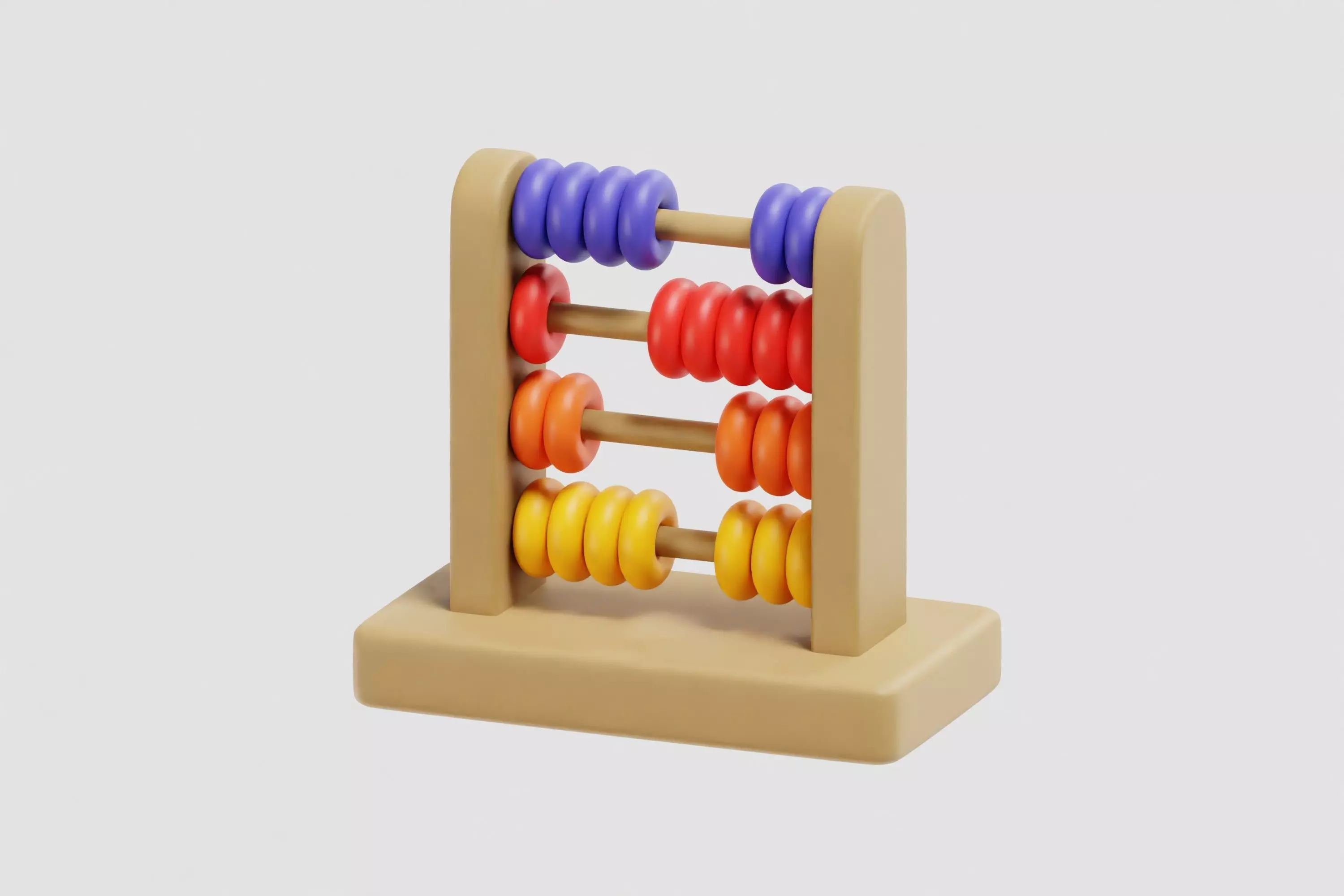Abacus Low-poly 3D model_0