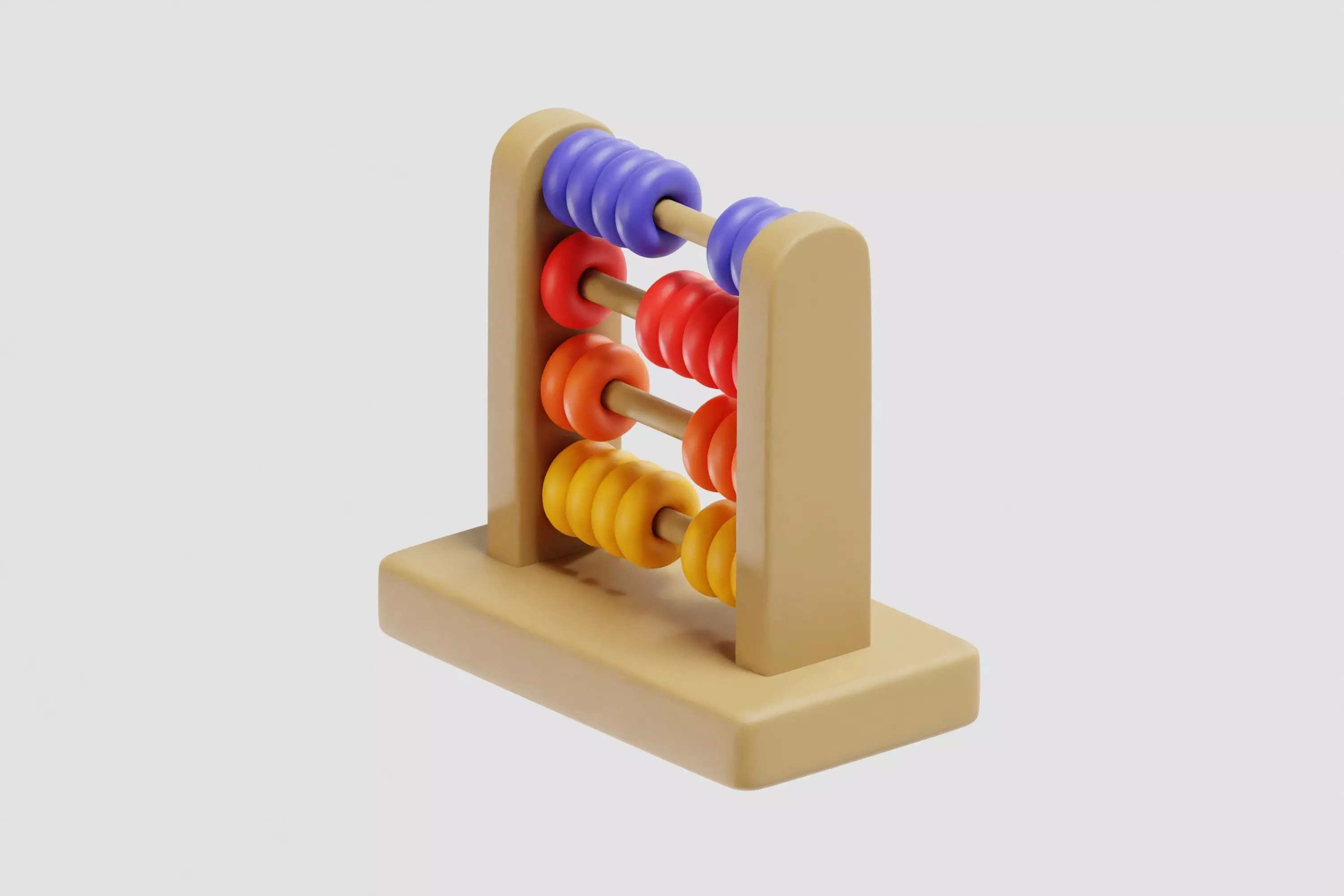 Abacus Low-poly 3D model_5