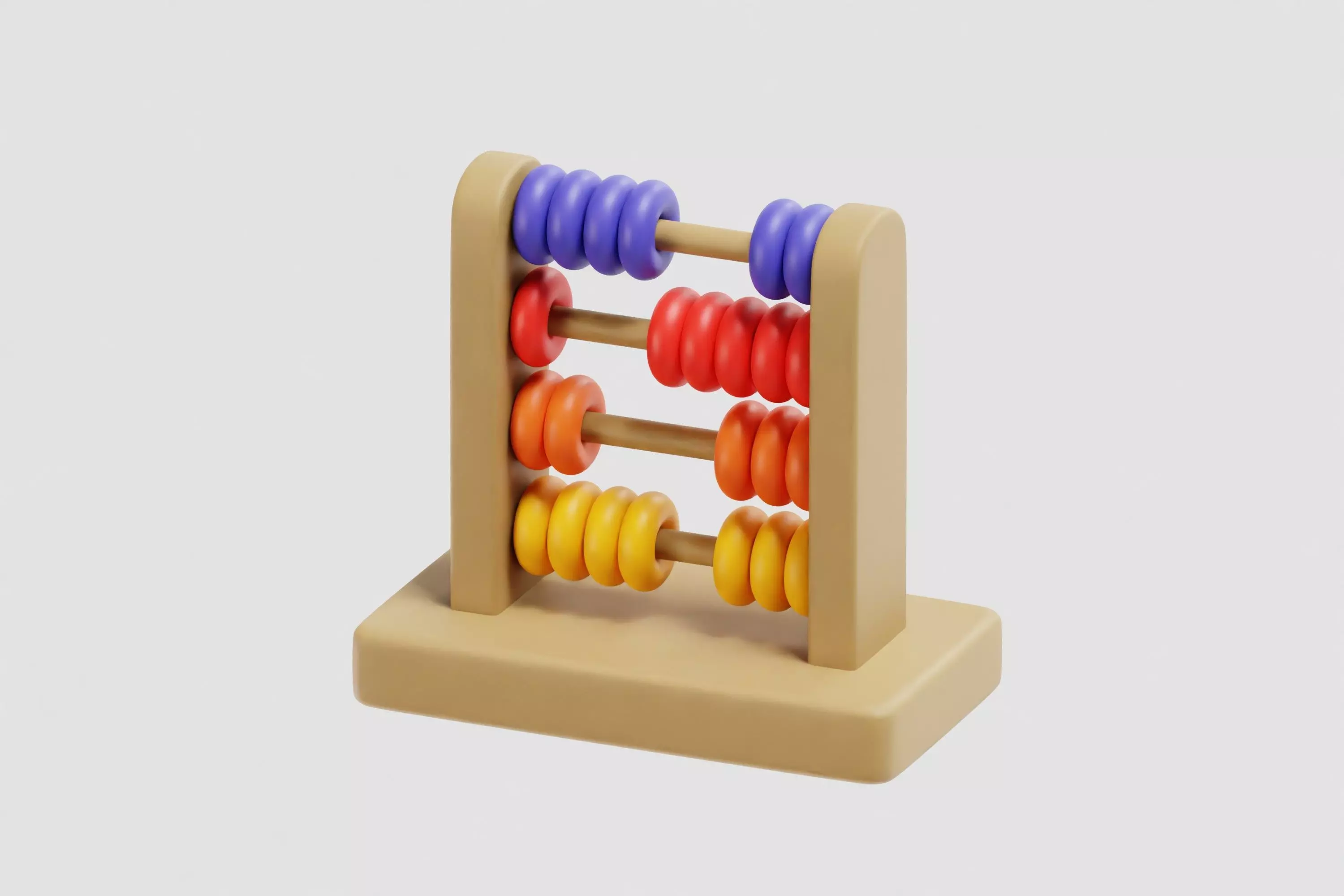 Abacus Low-poly 3D model_2