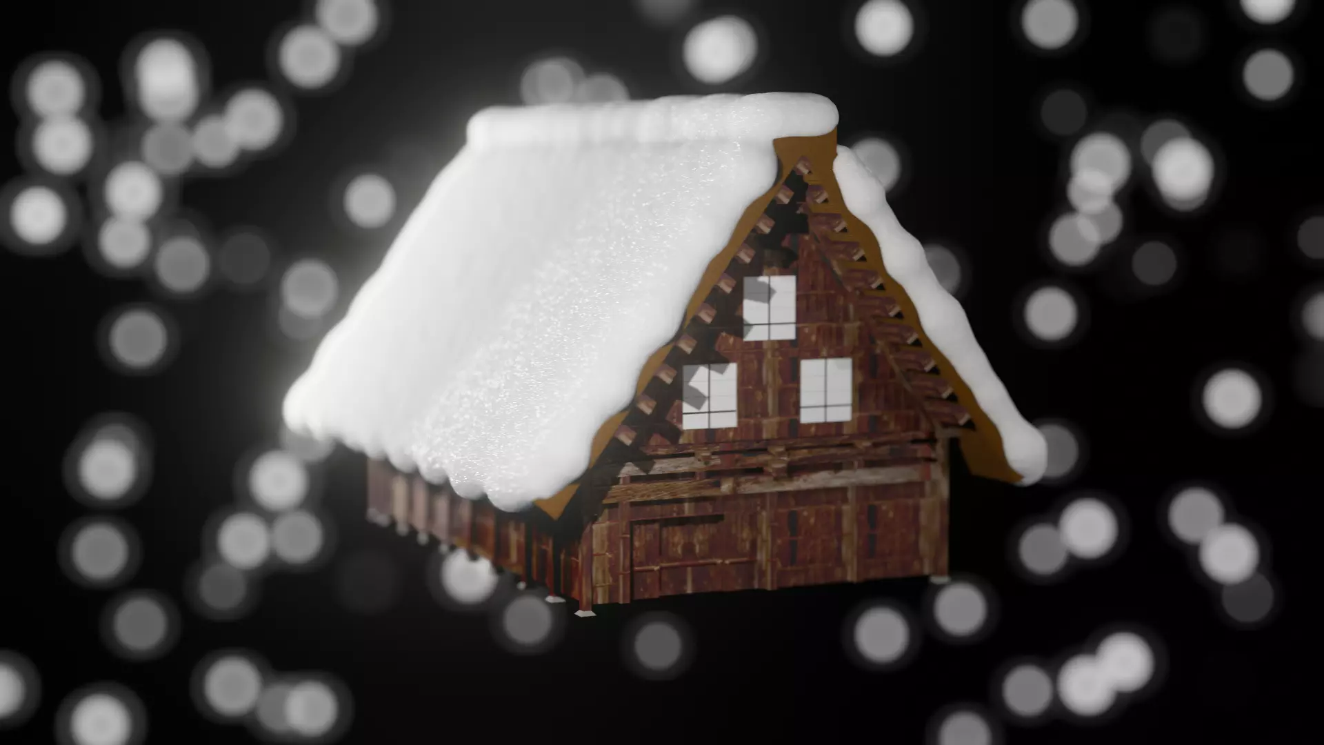 Simple Gassho Dukuri blend Animated Free 3D model