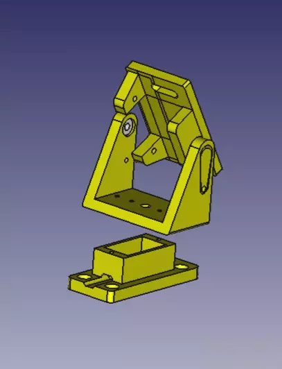 Suport camera e sensor 2 eixos  3D print model_6
