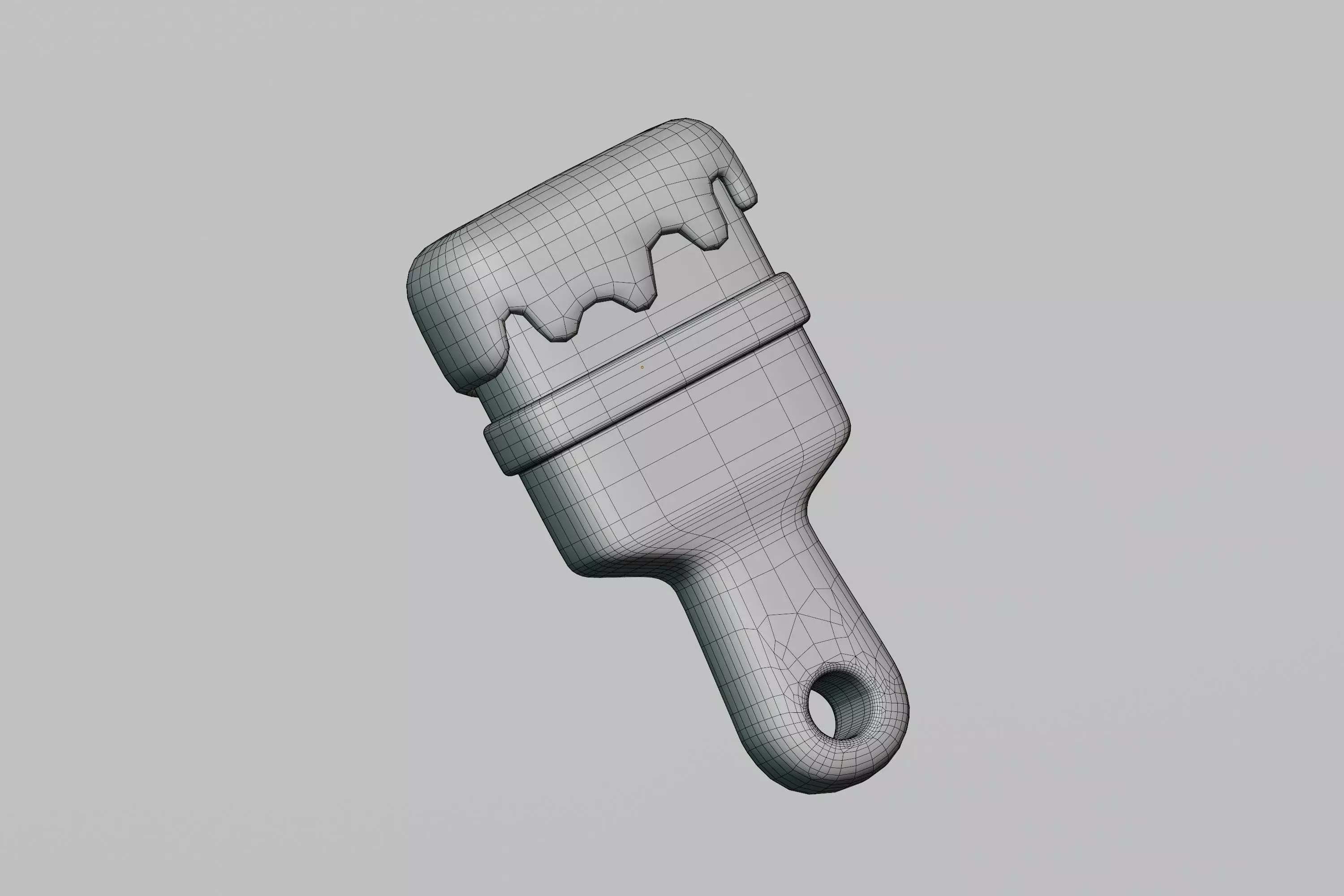 Cartoon Wall paint brush Low-poly 3D model_6