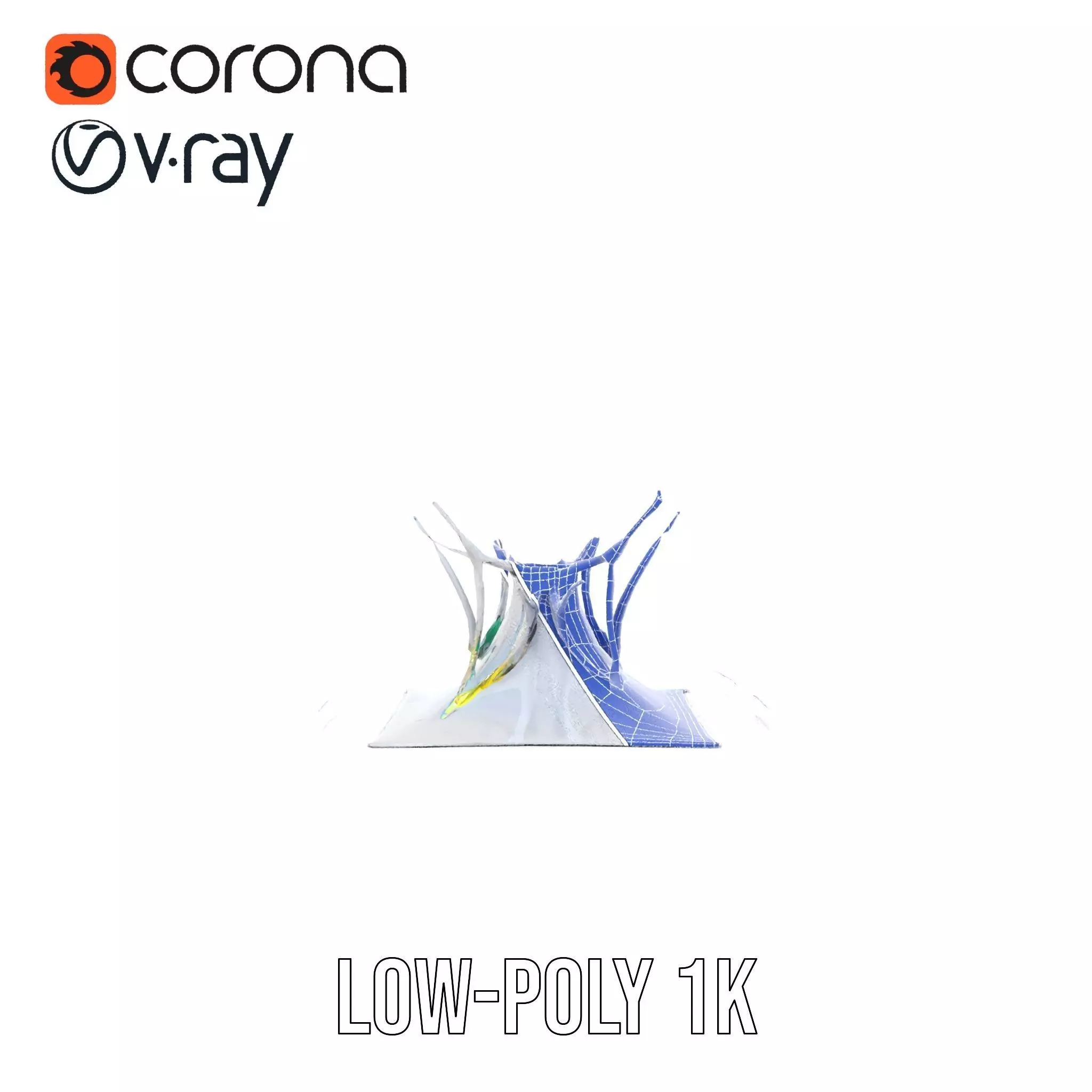 Crystal Water Splash model pack Low-poly 3D model_25