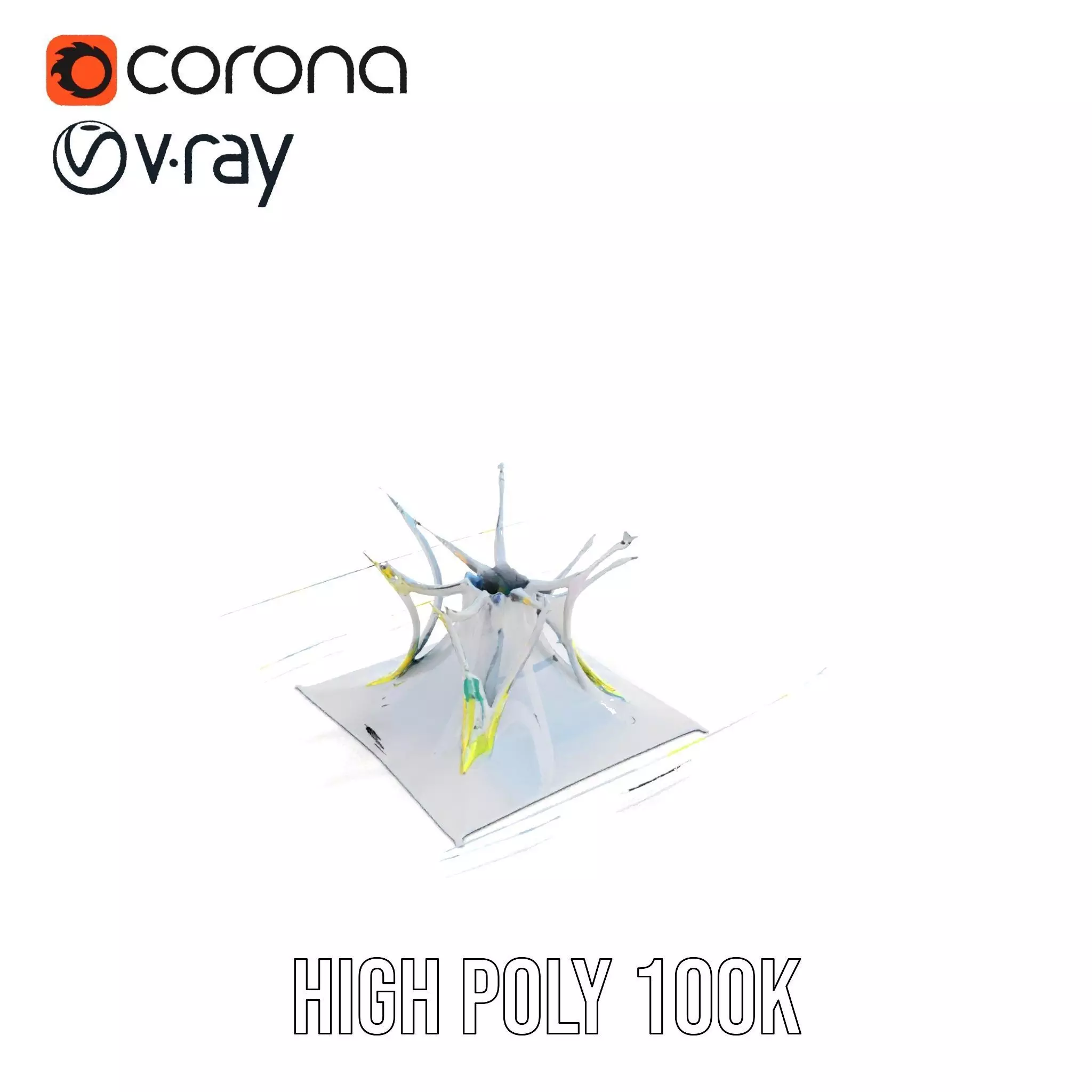 Crystal Water Splash model pack Low-poly 3D model_23