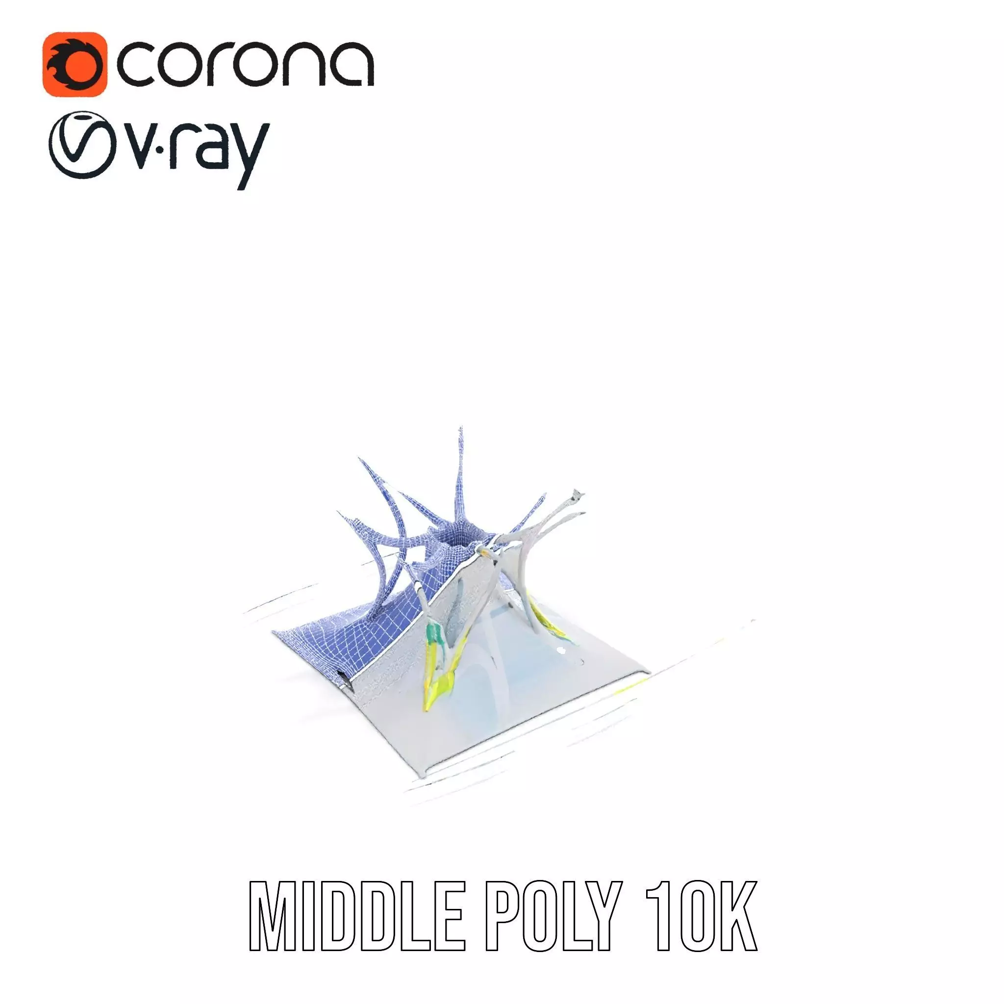 Crystal Water Splash model pack Low-poly 3D model_27